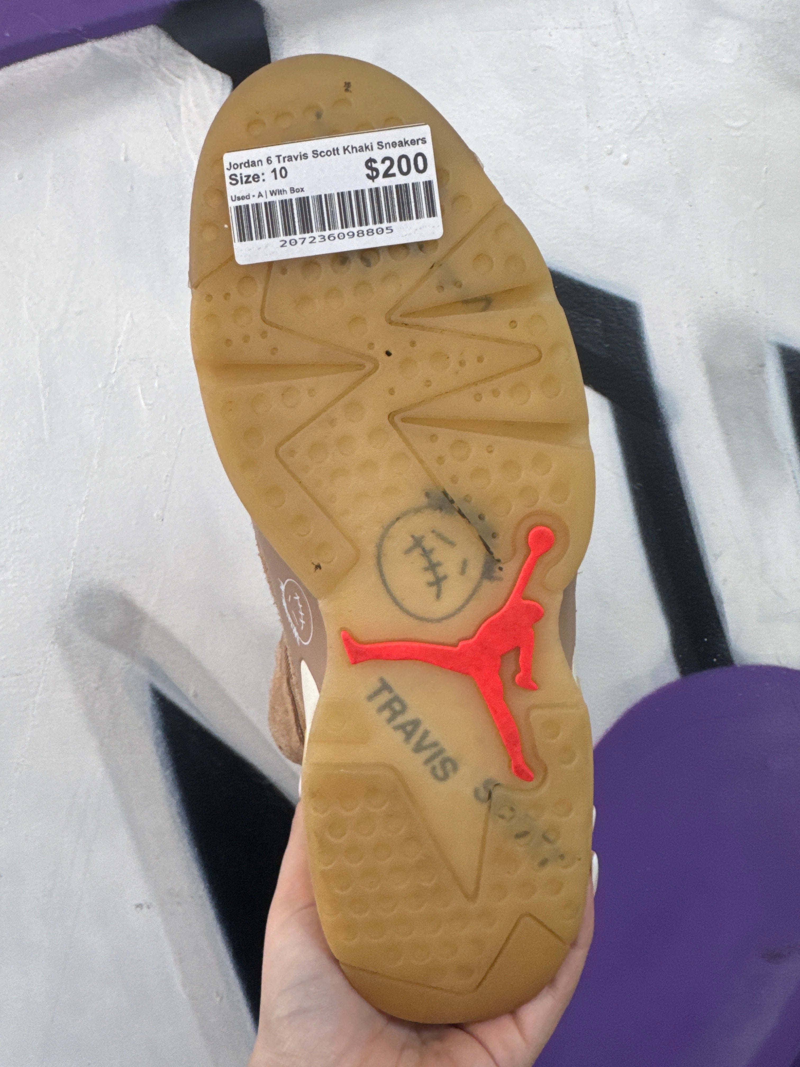 Jordan 6 Travis Scott Khaki Sneakers