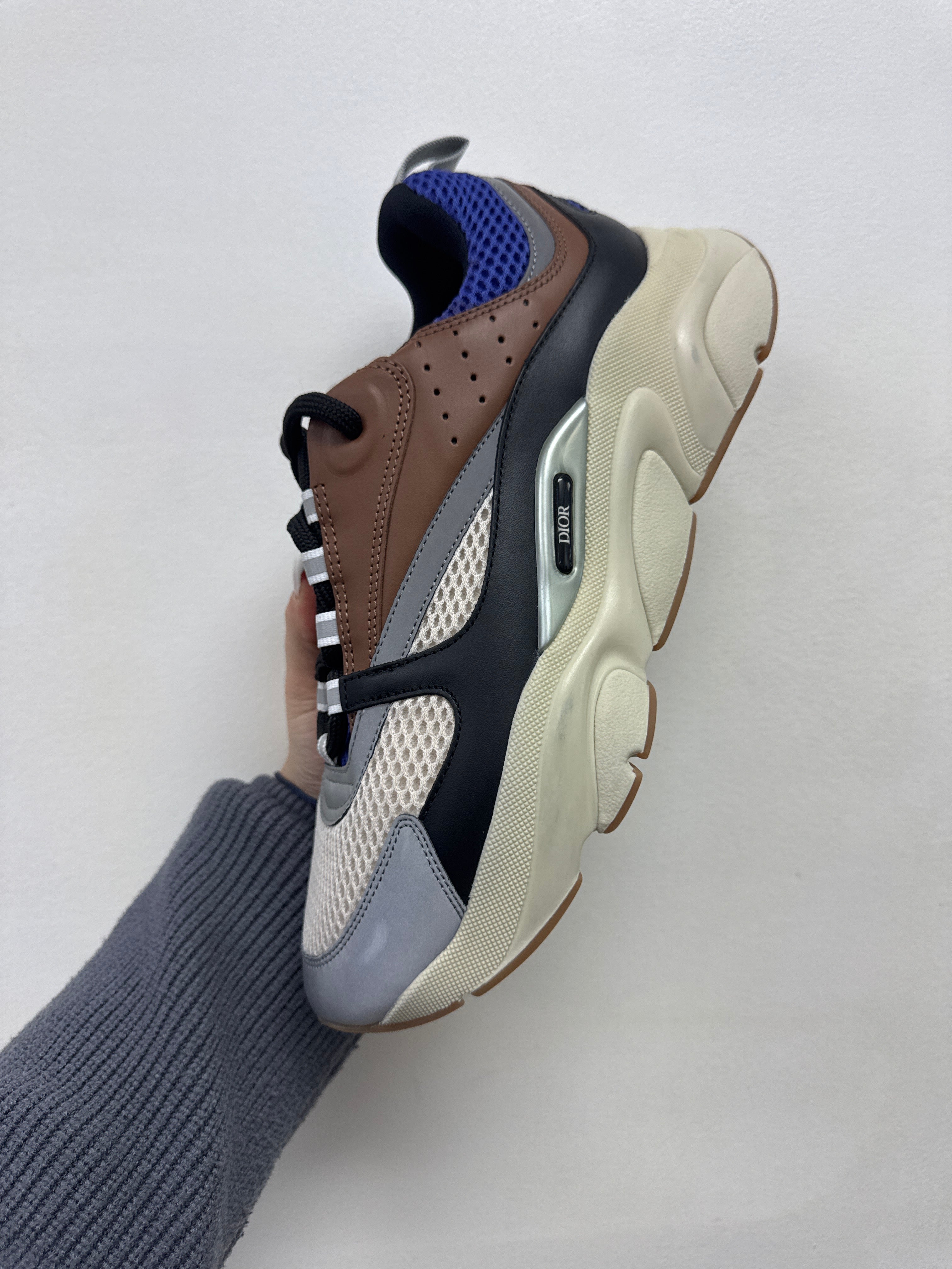 Dior B22 Brown Blue Sneakers