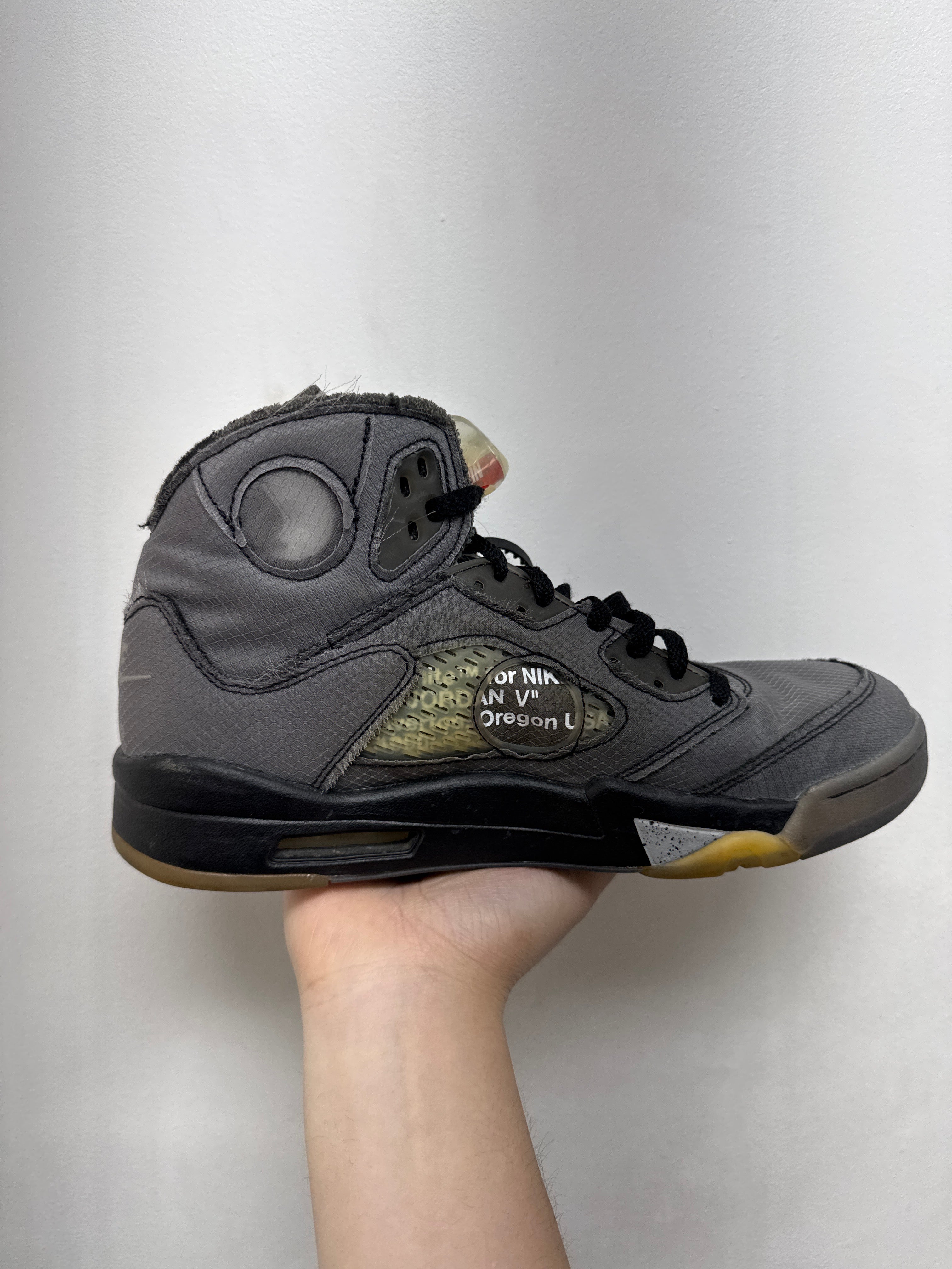 Jordan 5 Off White Muslin Sneakers