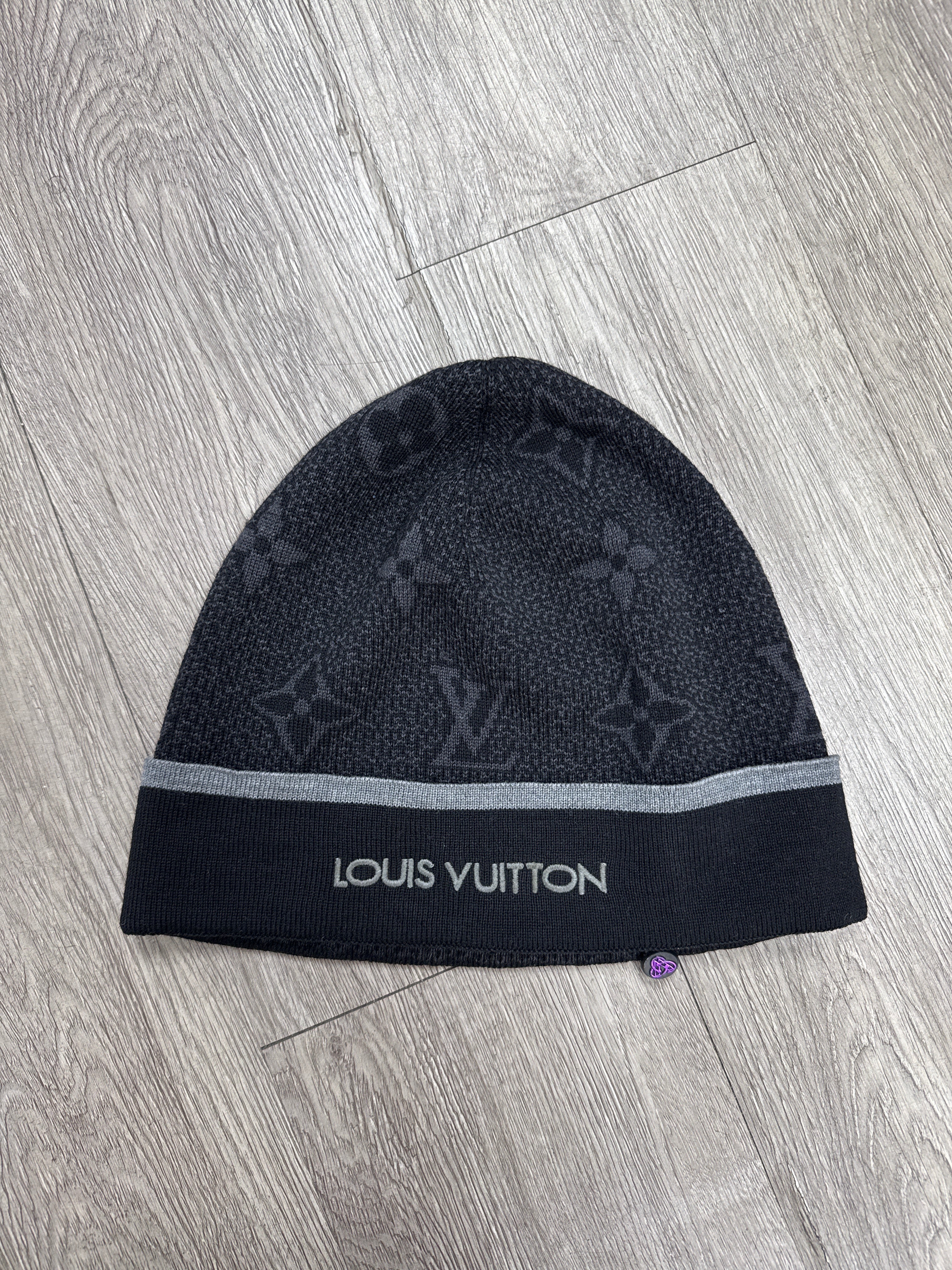 Louis Vuitton Black Monogram Beanie