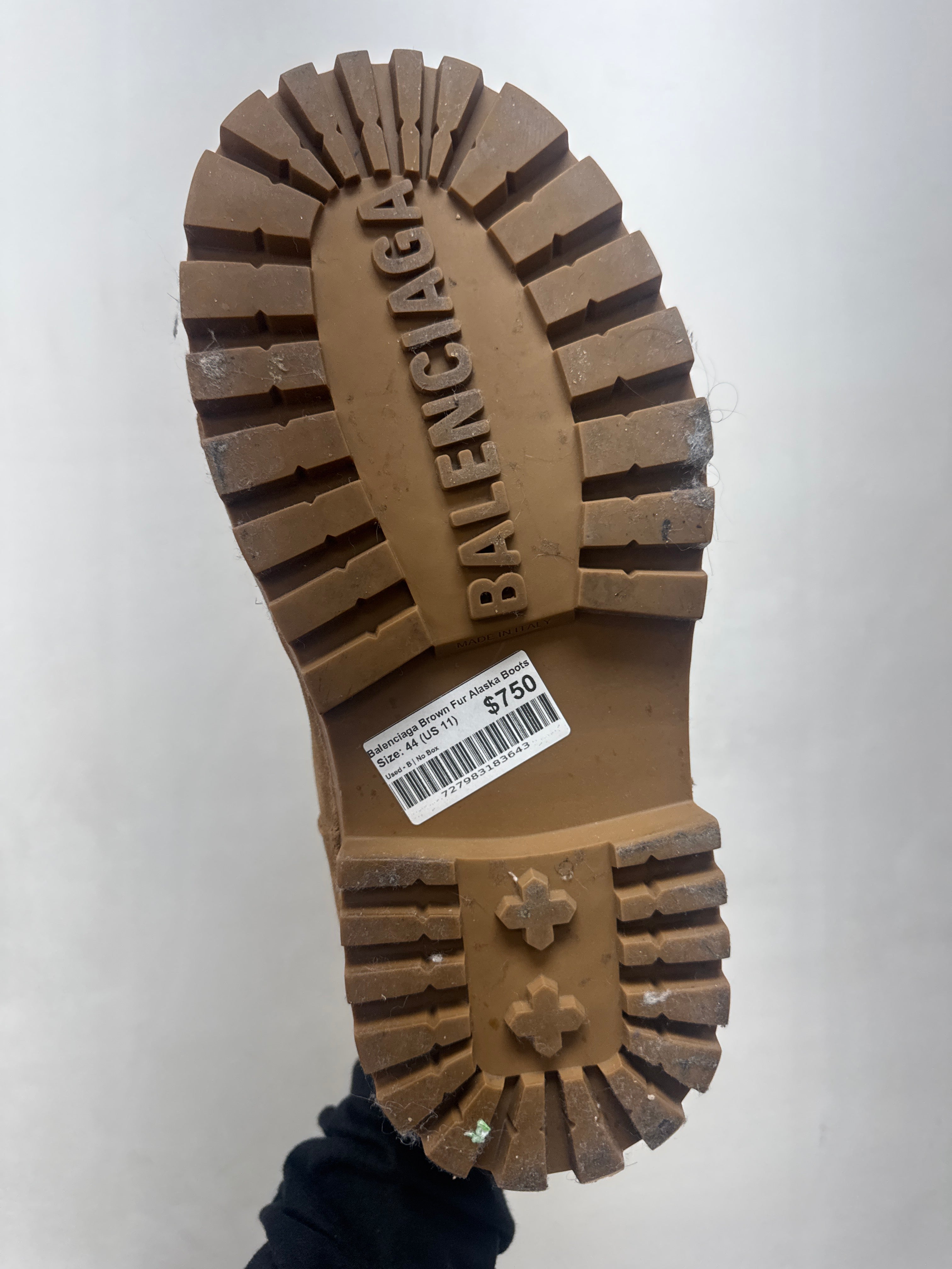 Balenciaga Brown Fur Alaska Boots