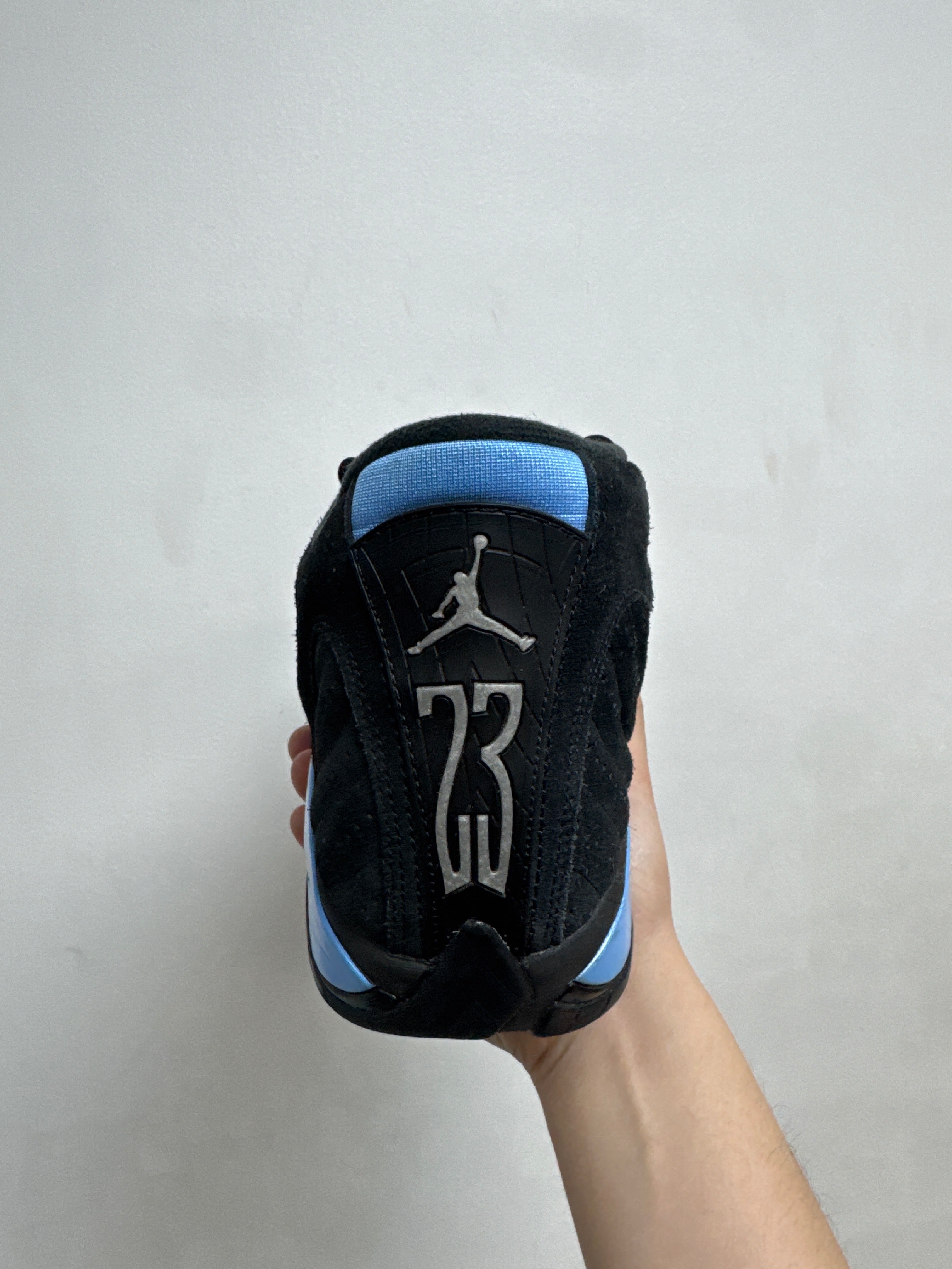Jordan 14 Black University Blue Sneakers
