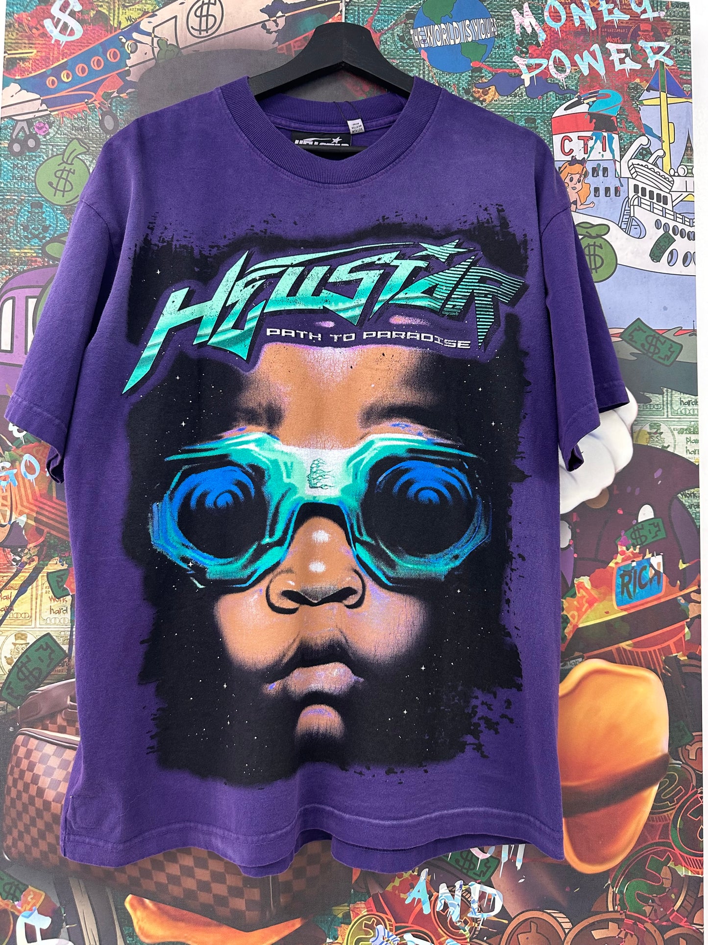 Hellstar Goggles Tee Purple Green