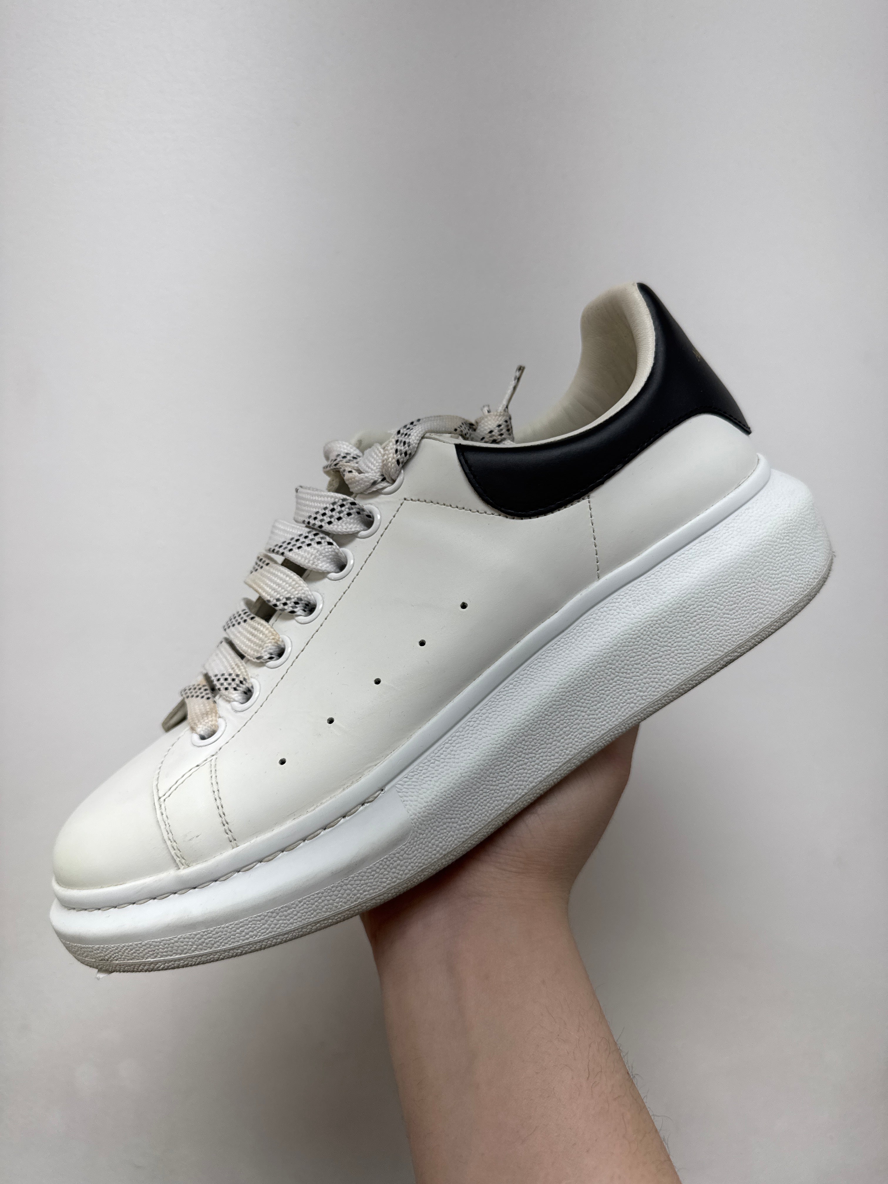 Alexander Mcqueen Black White Oversized Sneakers
