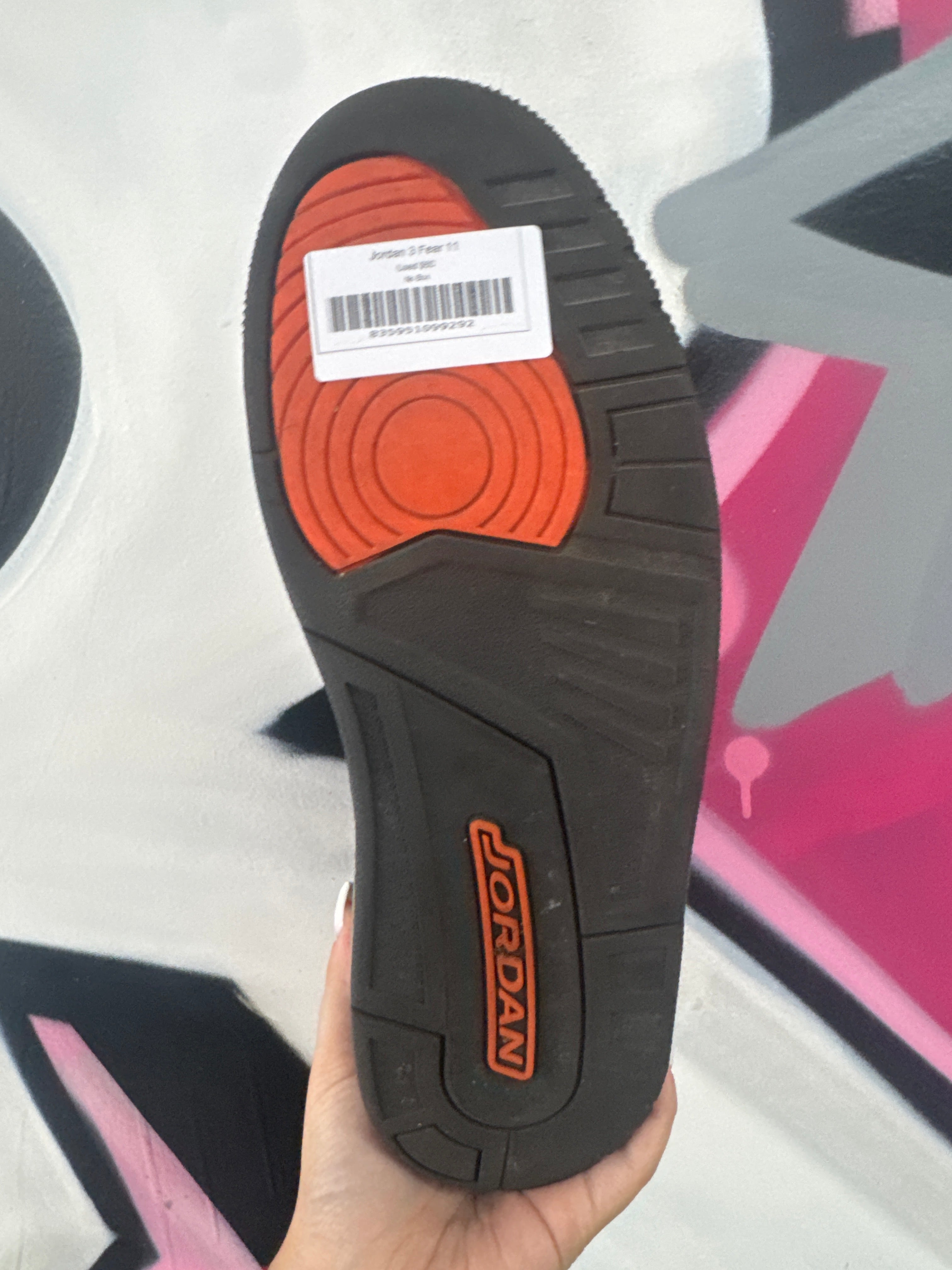 Jordan 3 Fear Used No Box