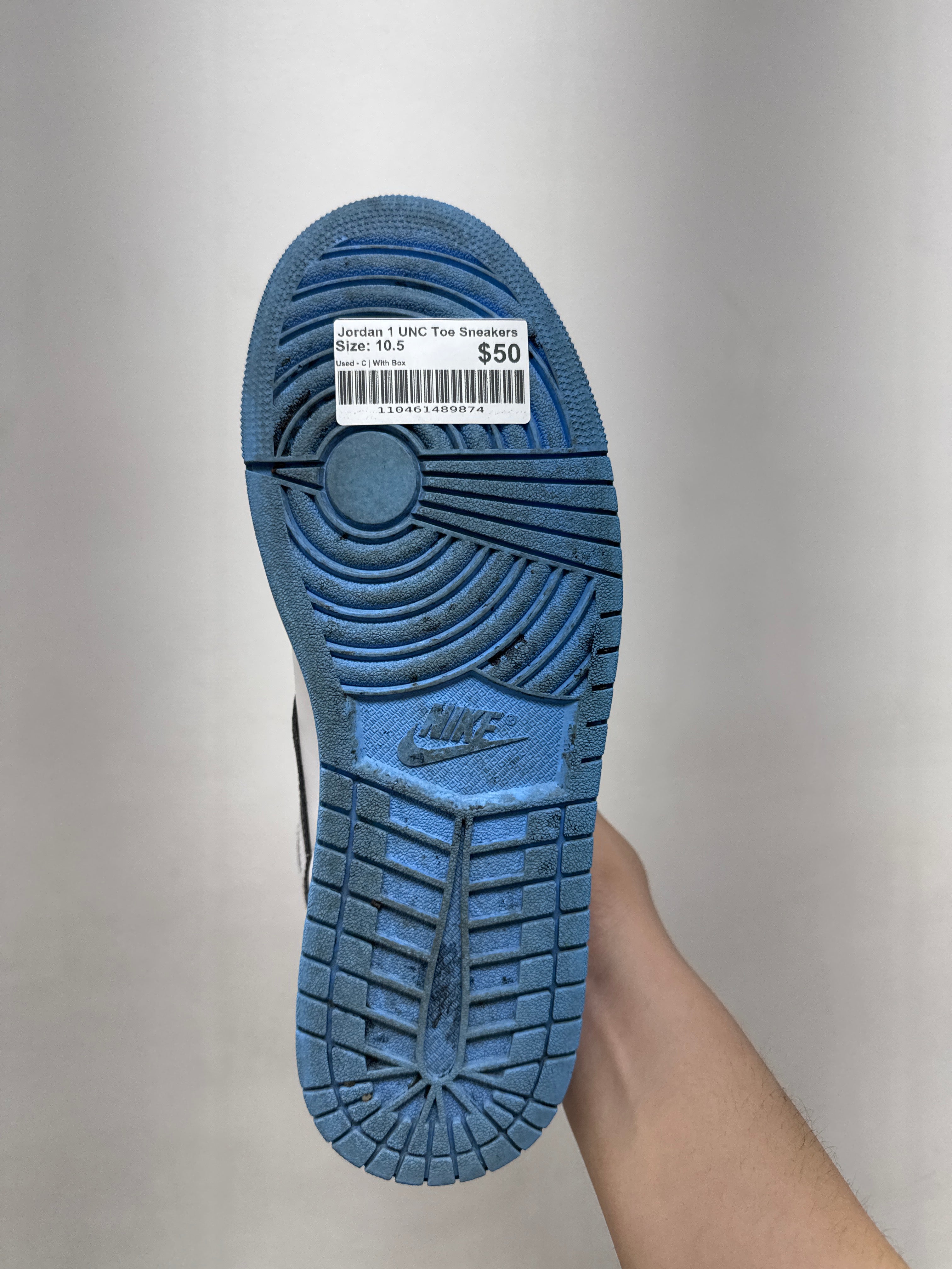 Jordan 1 UNC Toe Sneakers