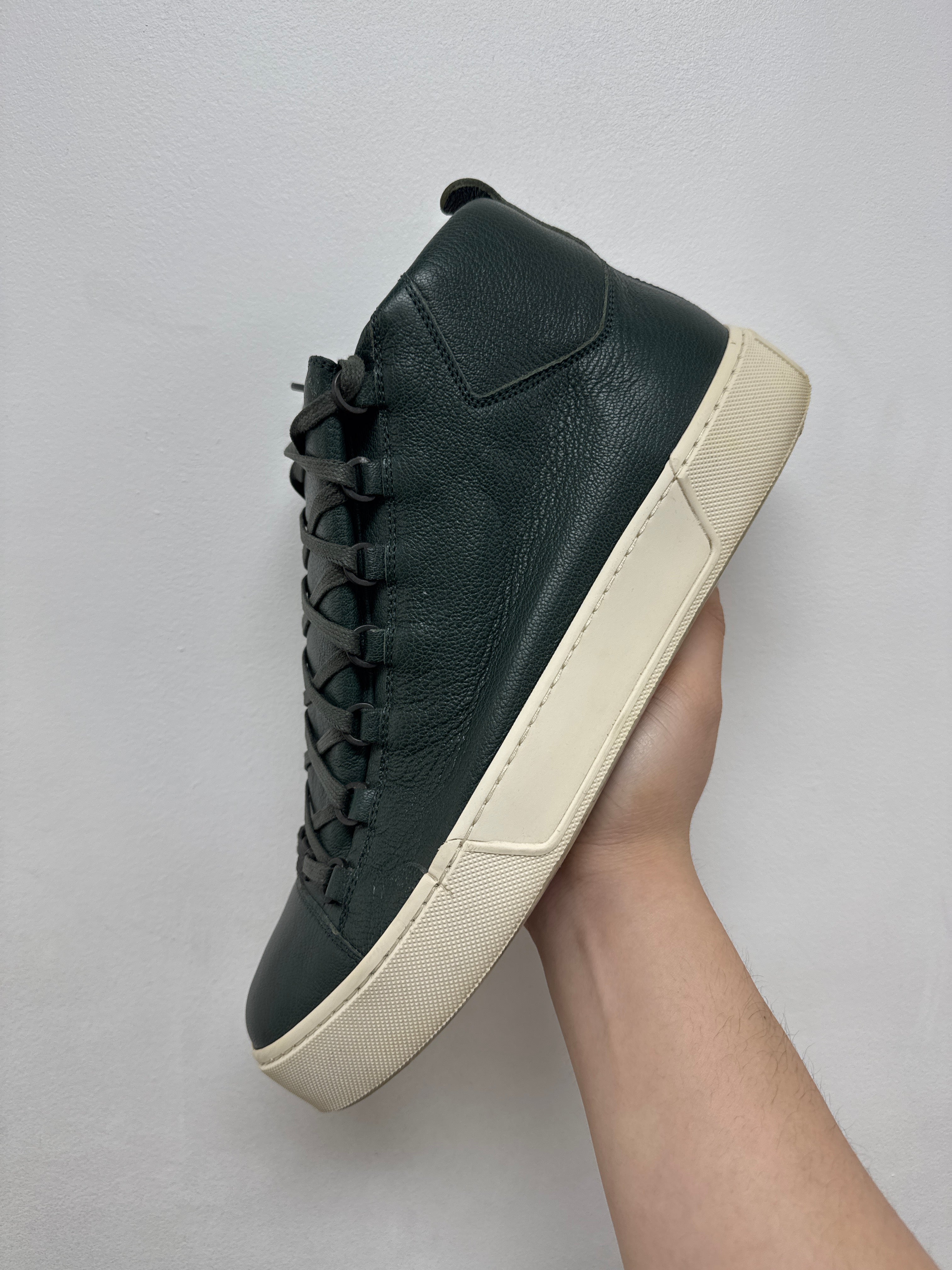 Balenciaga Dark Green Arena Sneakers