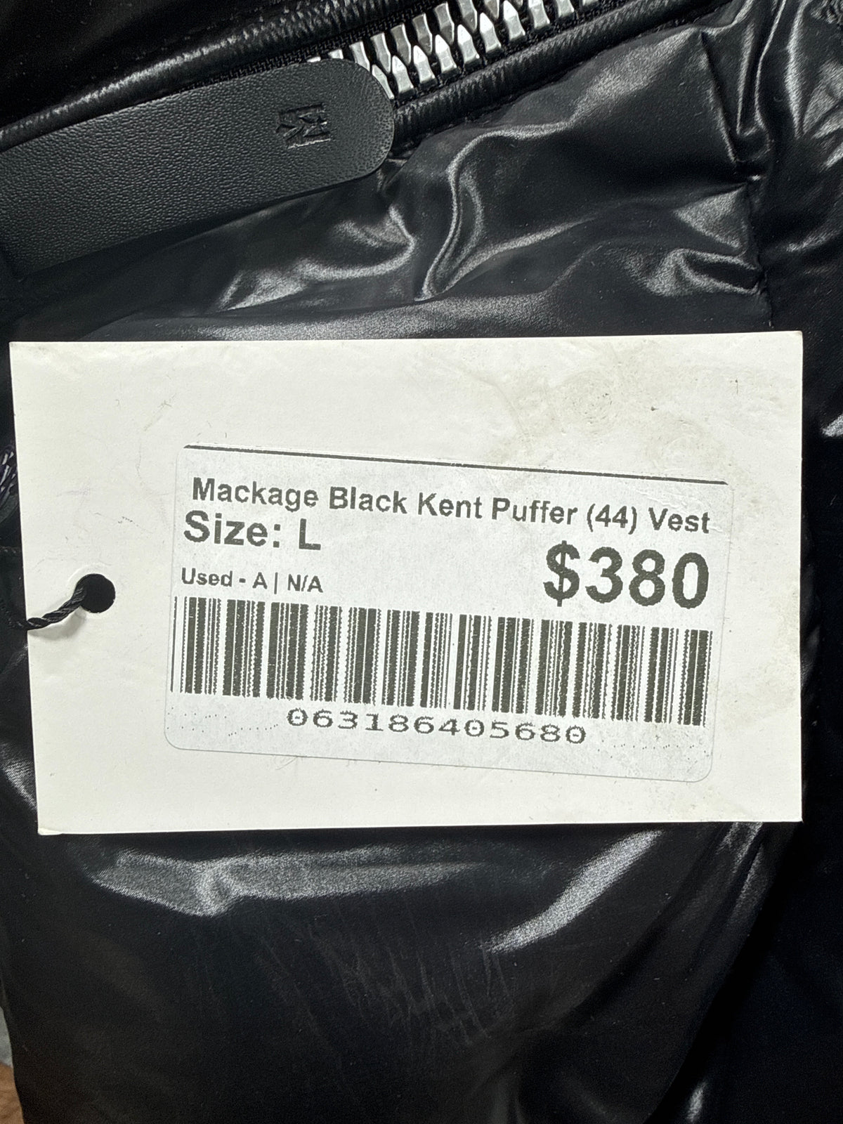 Mackage Black Kent Puffer (44) Vest