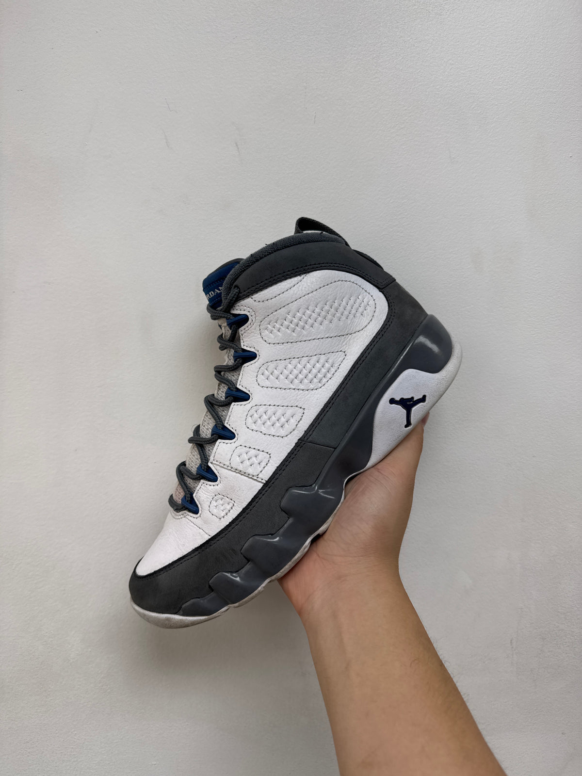 Jordan 9 Flint Grey French Blue Sneakers