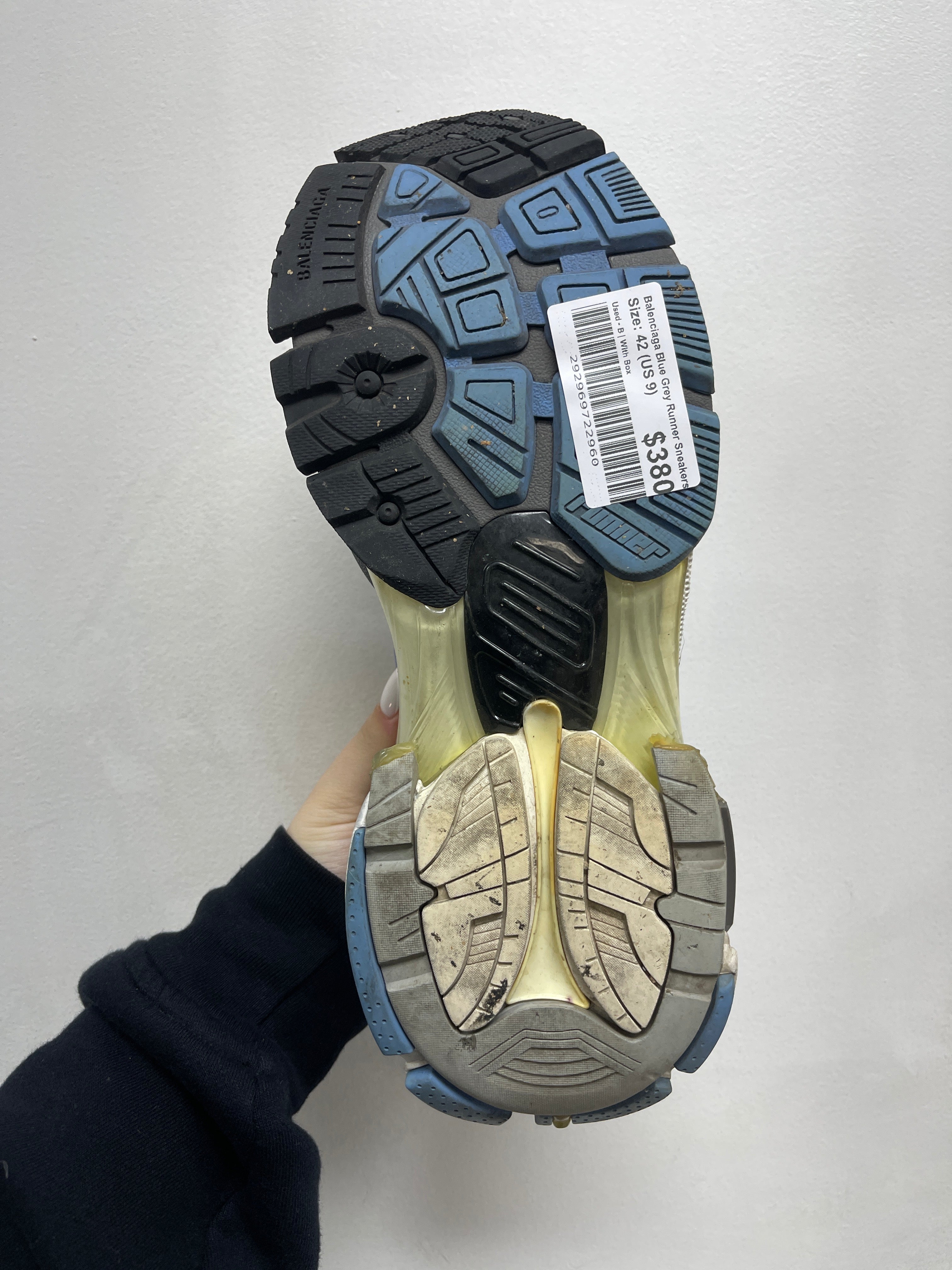 Balenciaga Blue Grey Runner Sneakers