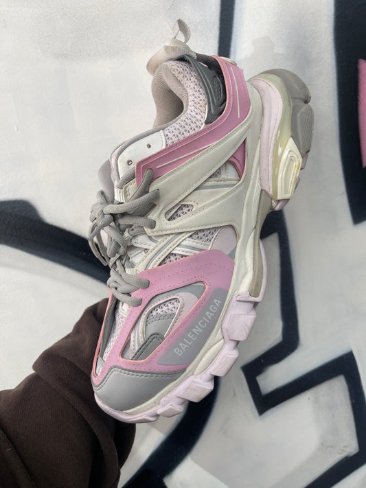 Balenciaga Pink Grey White LED Sneakers