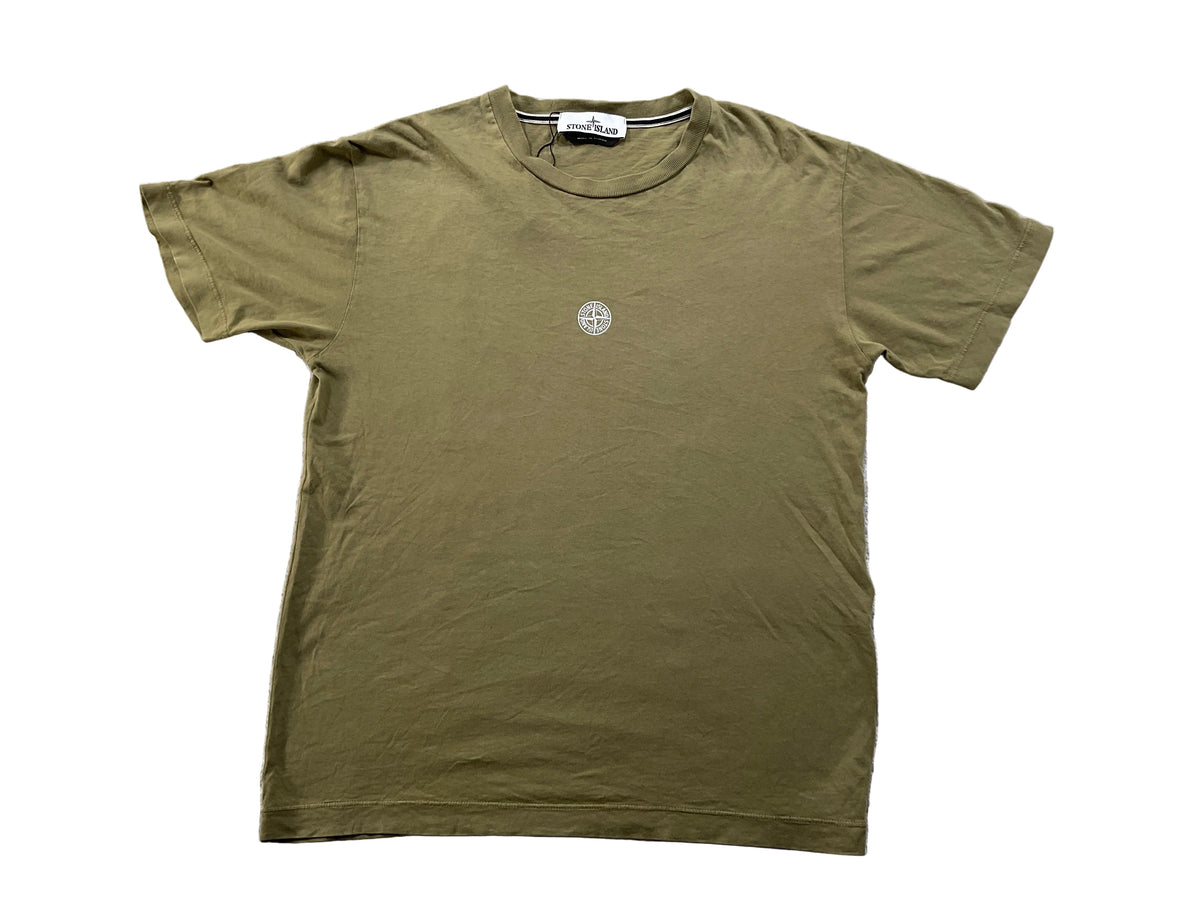 Stone Island Logo Tee Olive Used Small N/A