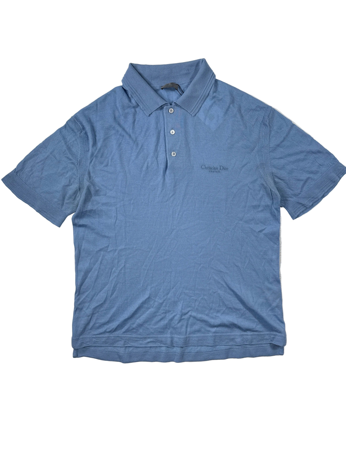 Dior Powder Blue Embroidered Polo