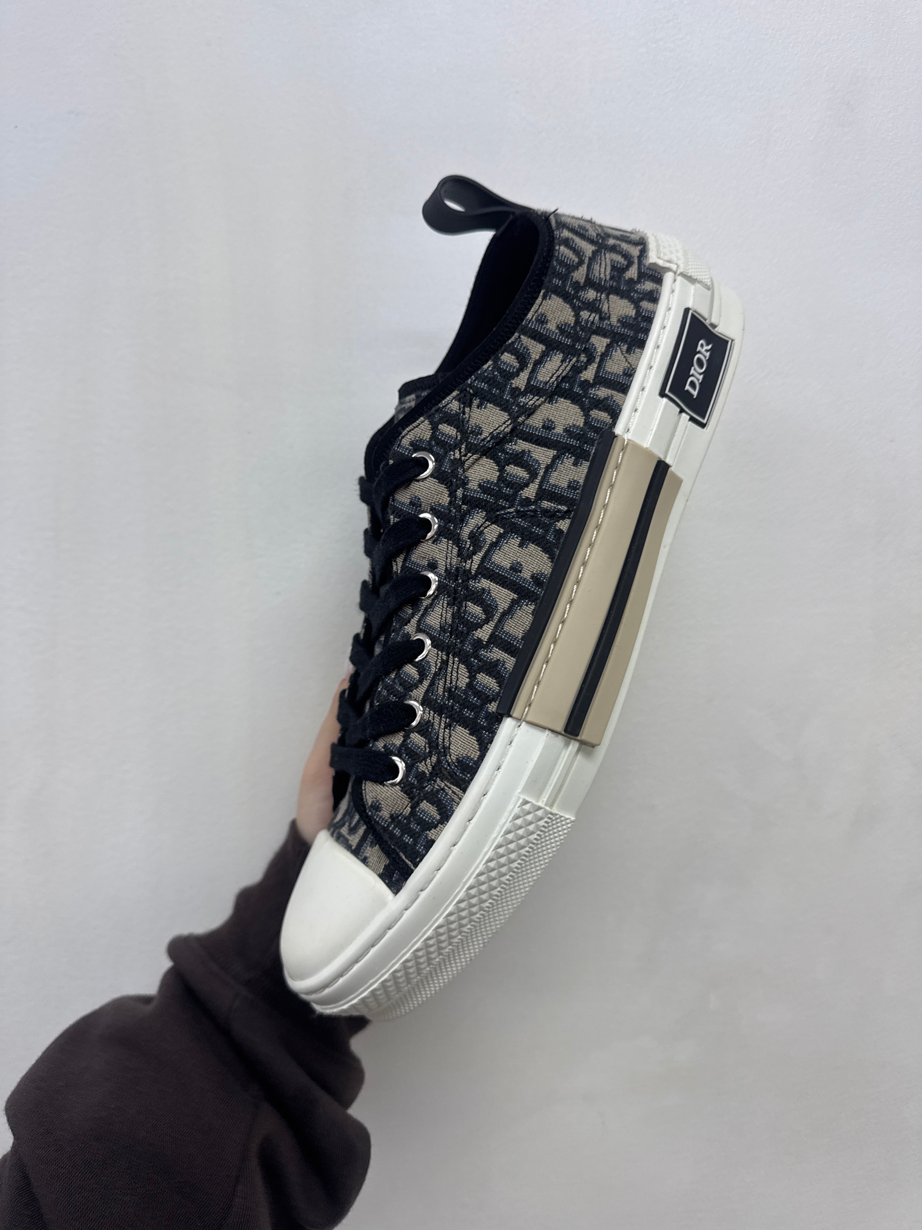 Dior B23 Low Navy Monogram Sneakers - No Box