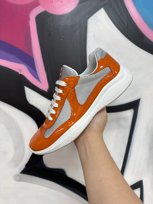 Prada Orange Cup Sneakers