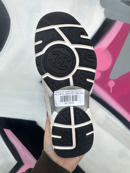 Chanel CC Runner Grey Sneakers