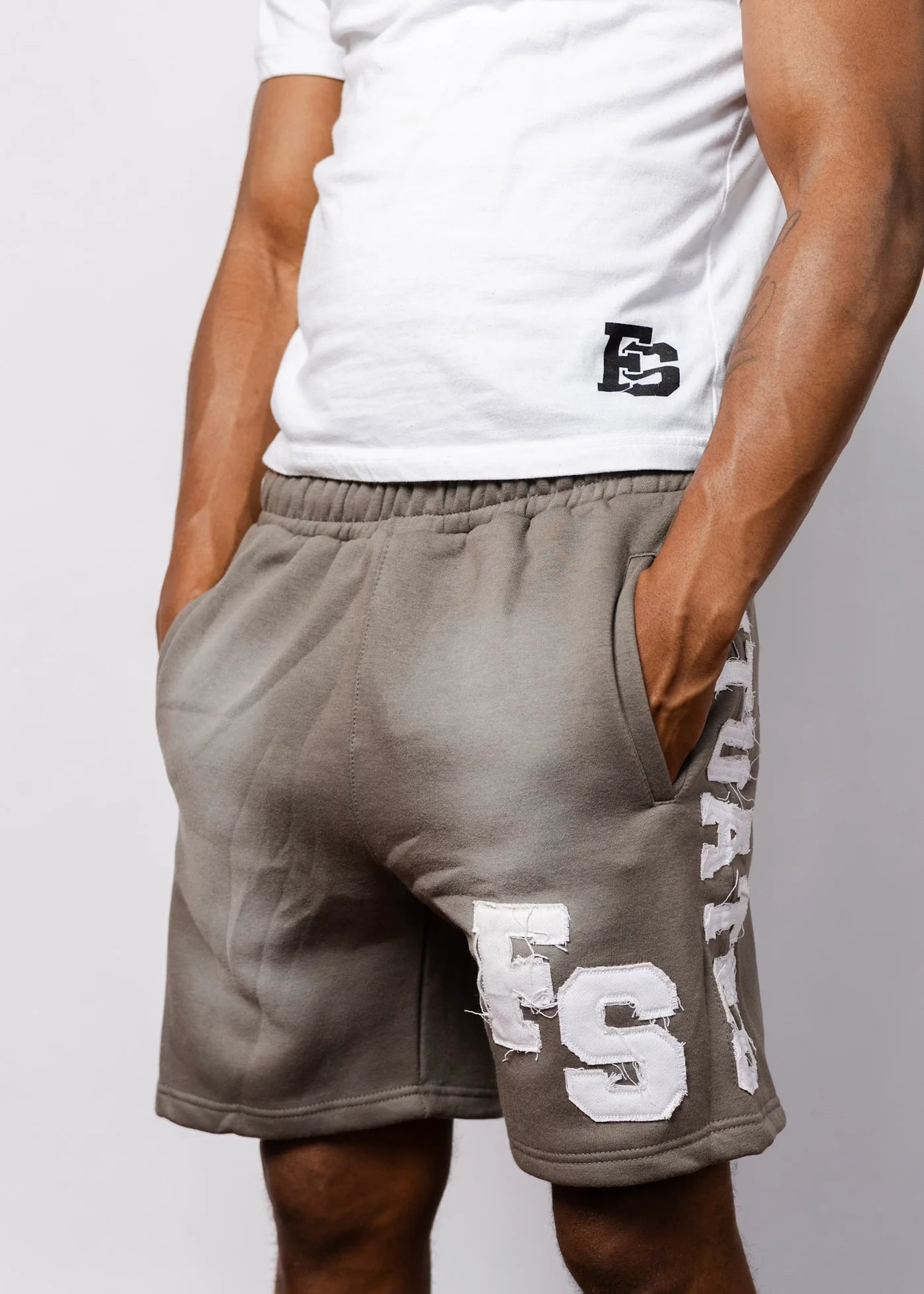 Forever Situated 'Logo' Grey Shorts