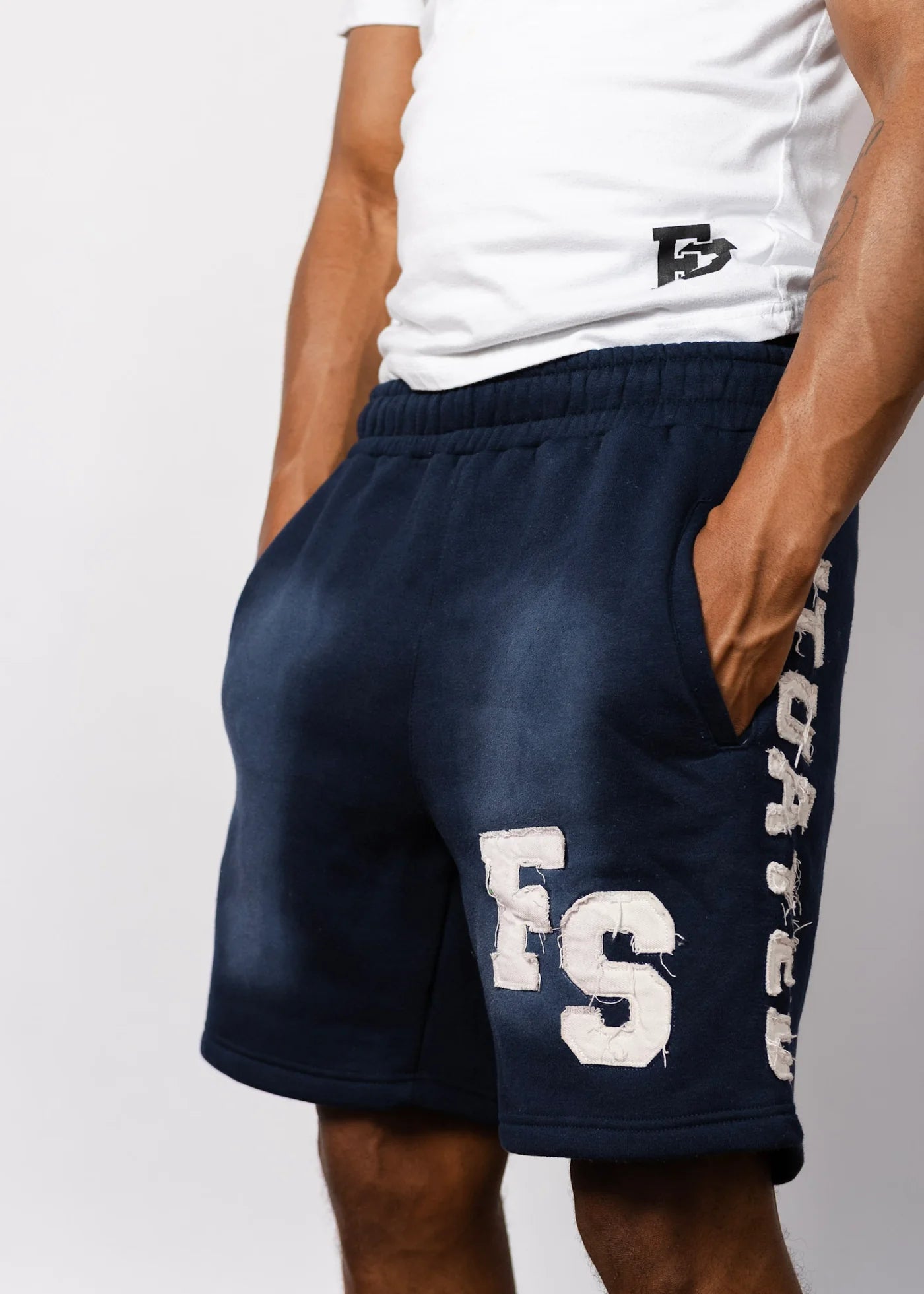 Forever Situated 'Logo' Navy Shorts
