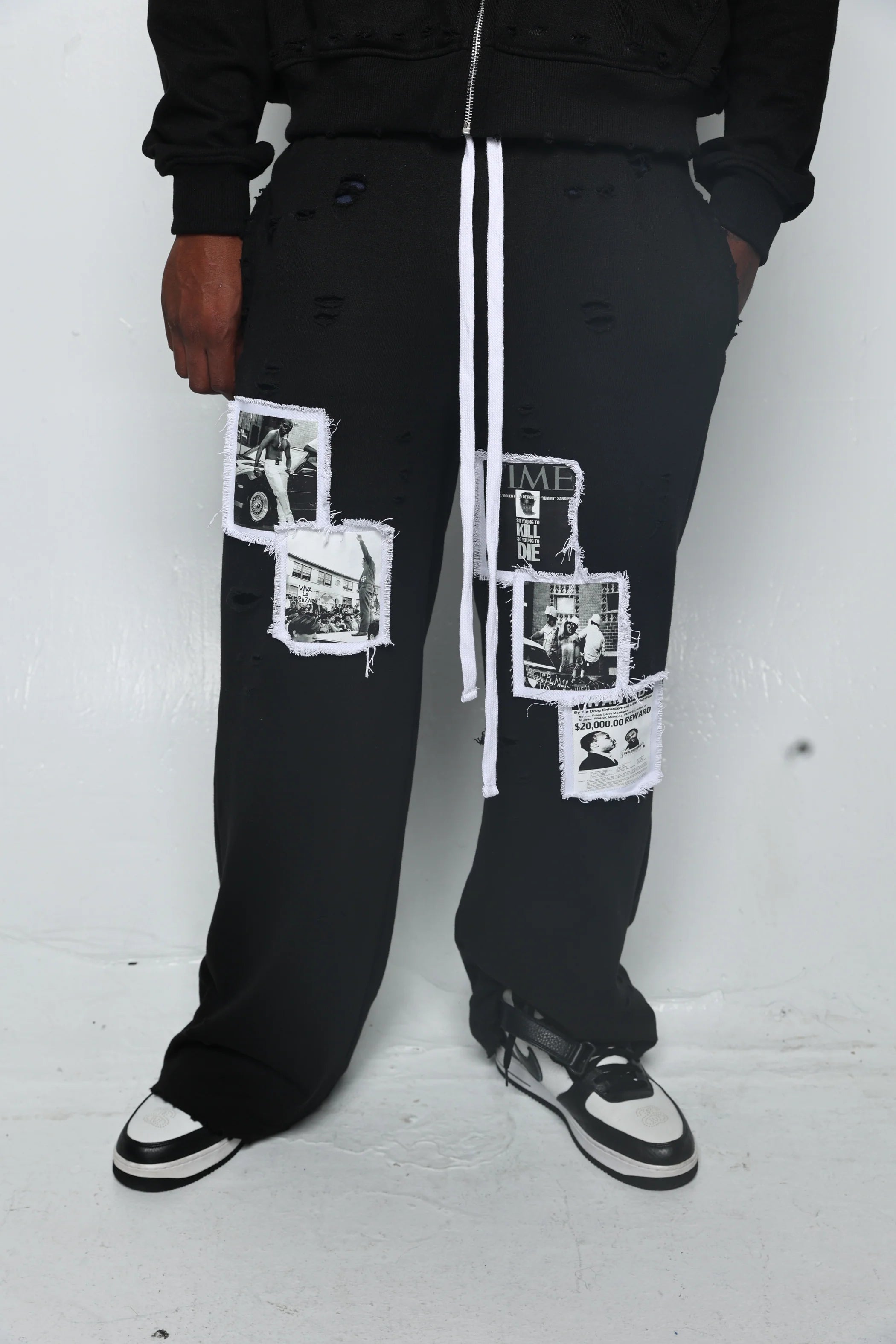 Fraternal Desires 'WATTBA' Black Sweats