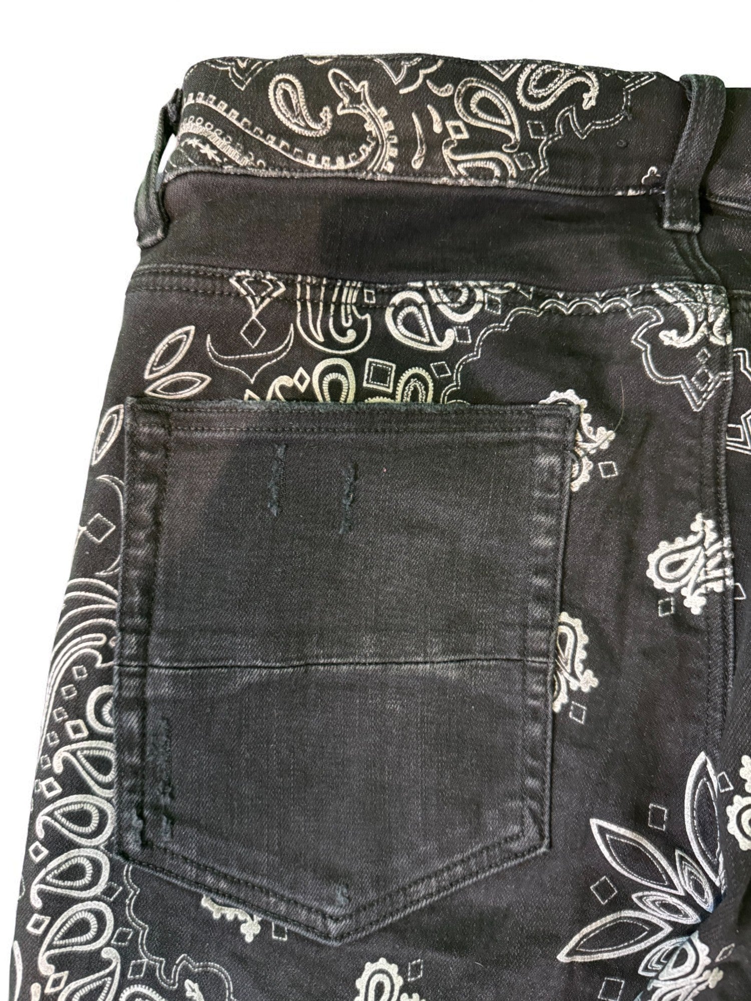 Amiri Black Paisley Jeans