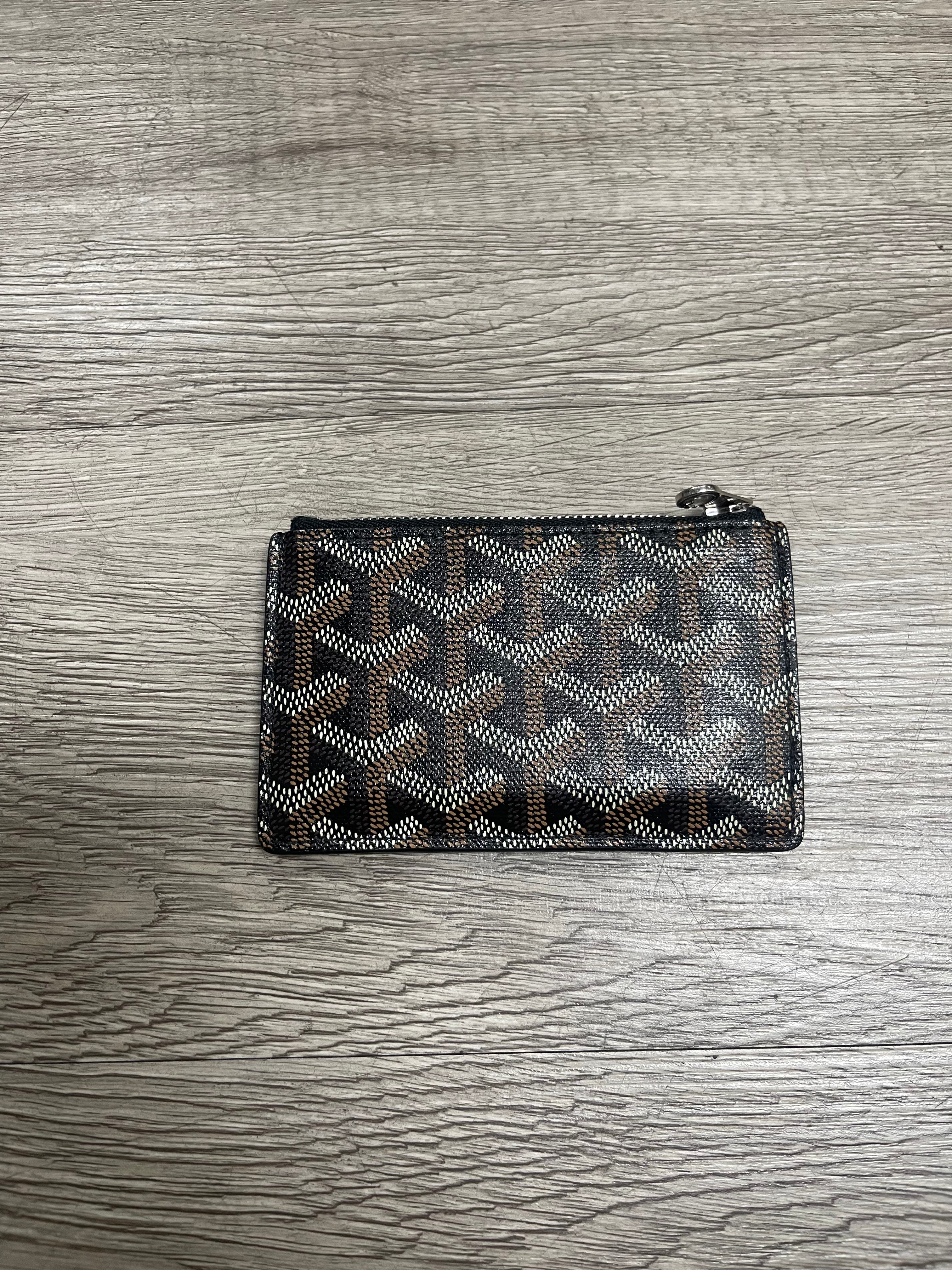 Goyard Black Card Holder Zip Wallet