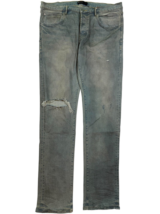 Purple Brand Blue Wax Ripped Jeans