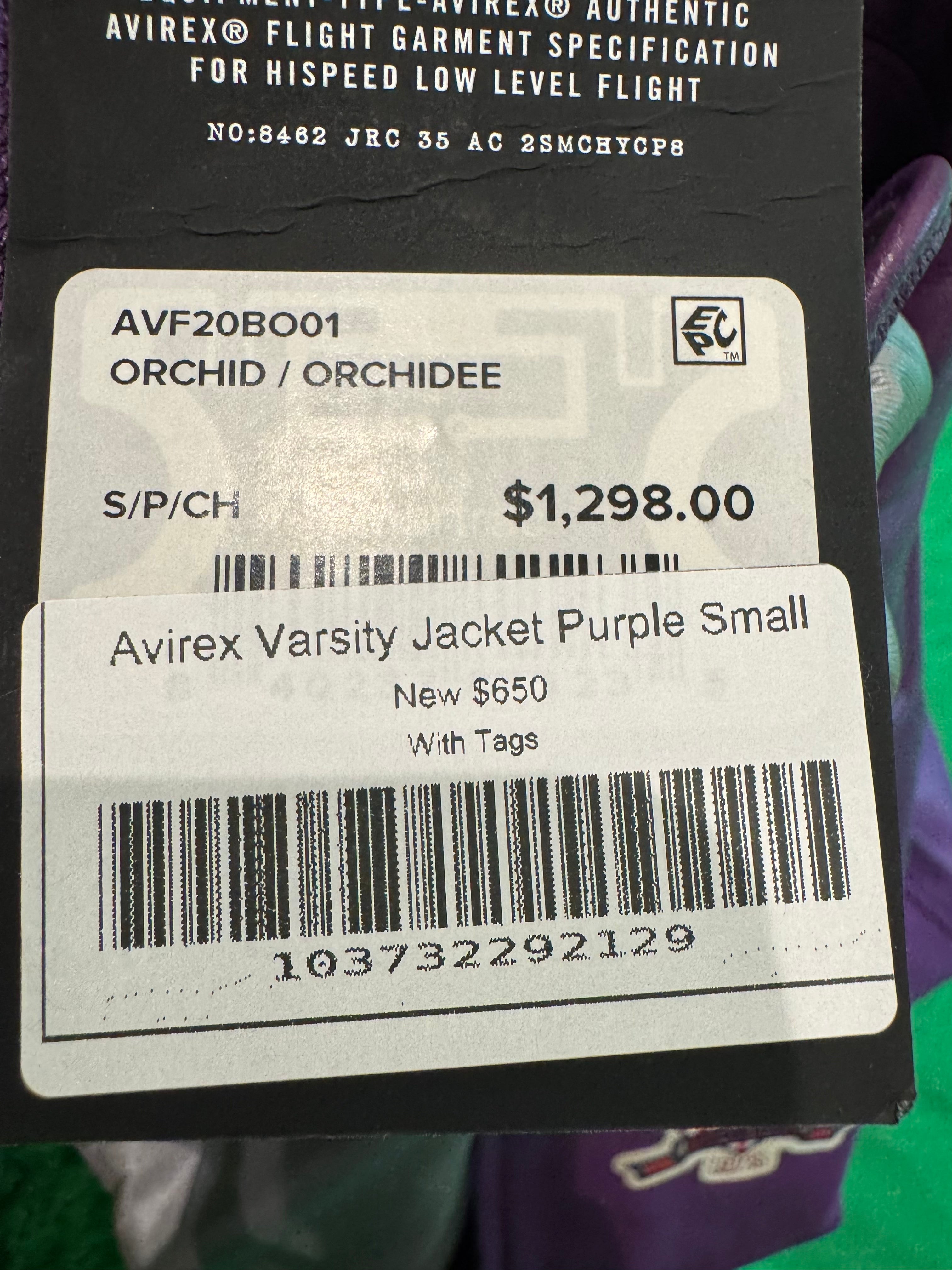 Avirex Purple Varsity Jacket