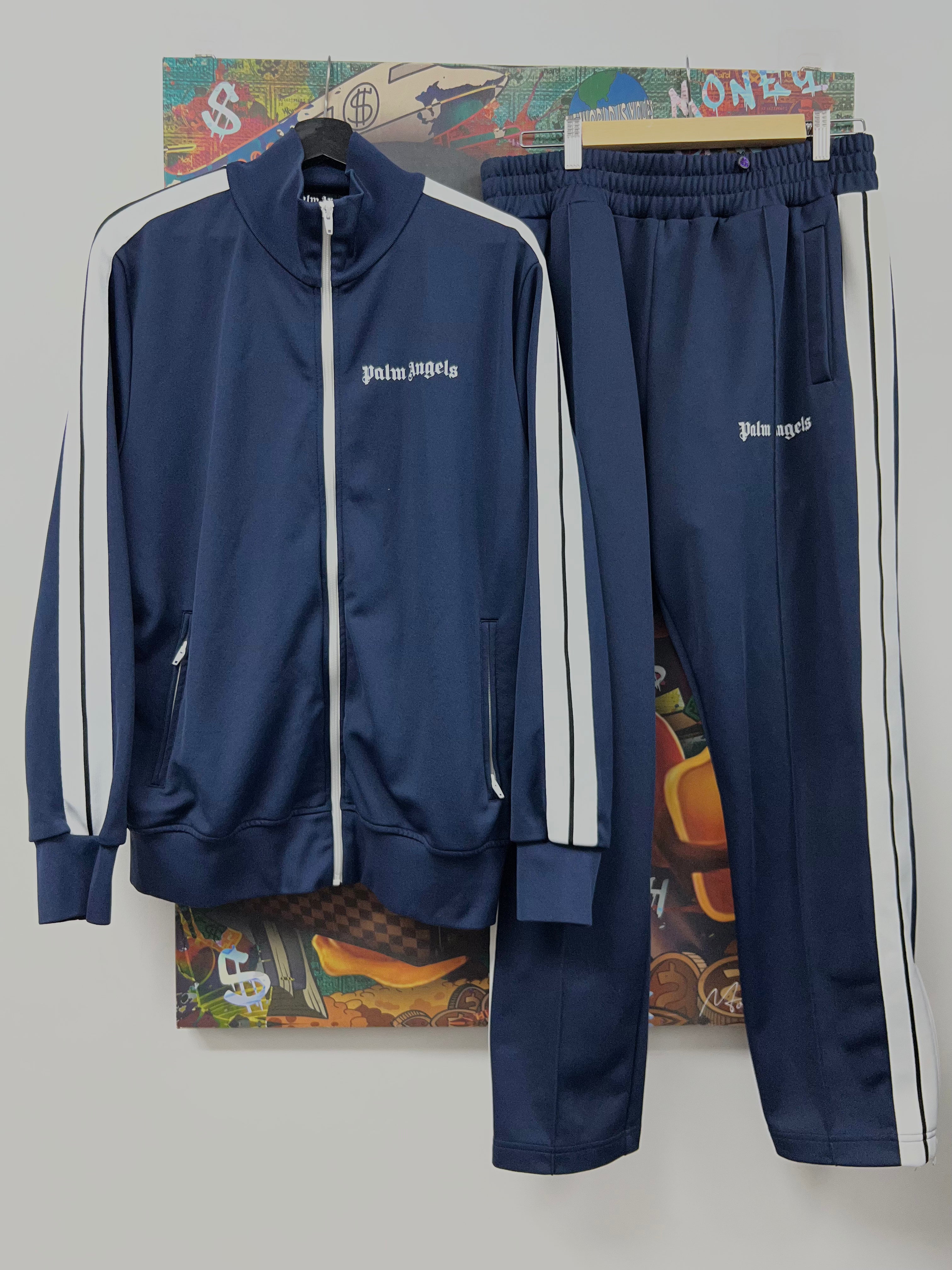 Palm Angels Navy White Track Suit