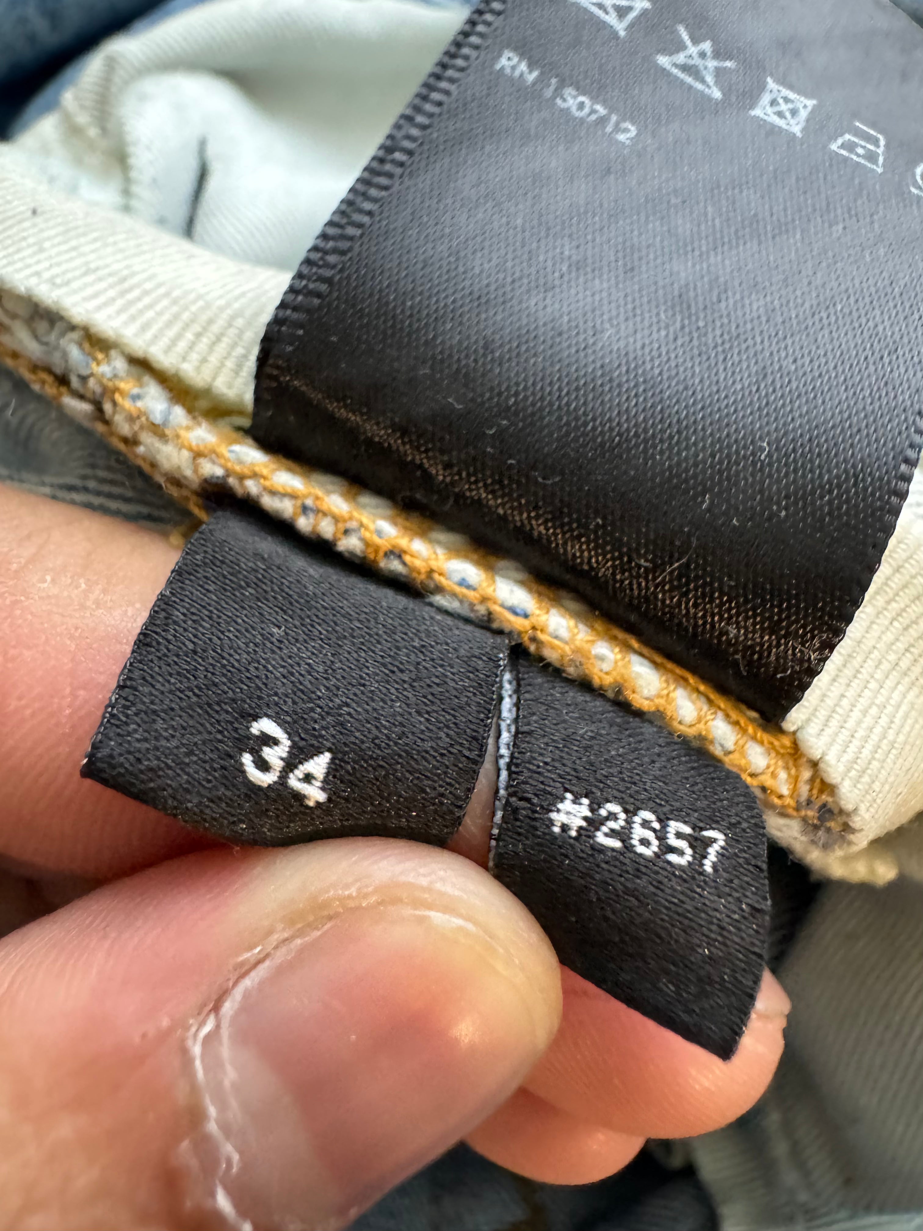 Amiri MX1 Green Plaid Patch Light Wash Blue Jeans