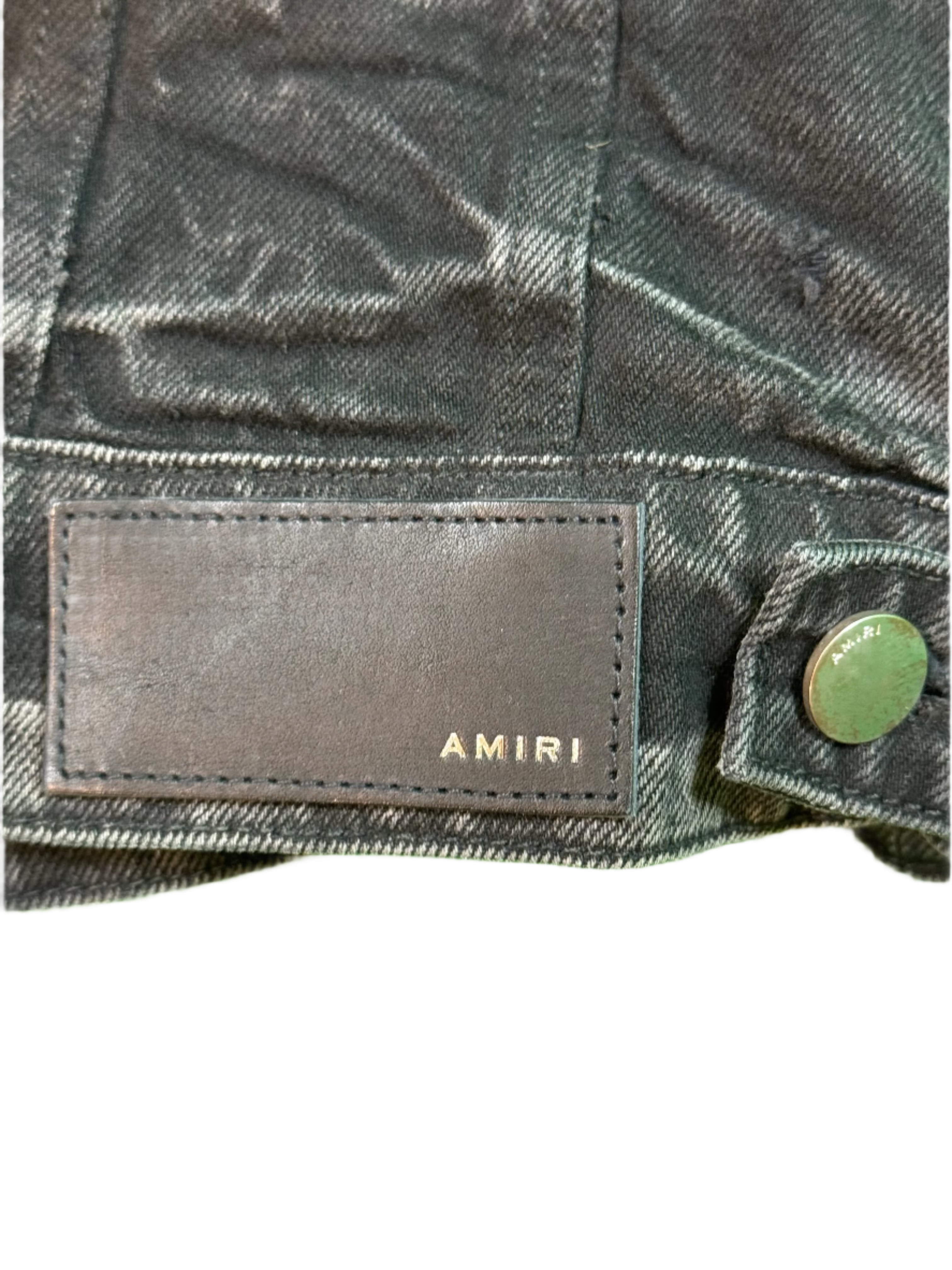 Amiri MX2 Black Paisley Denim Jacket