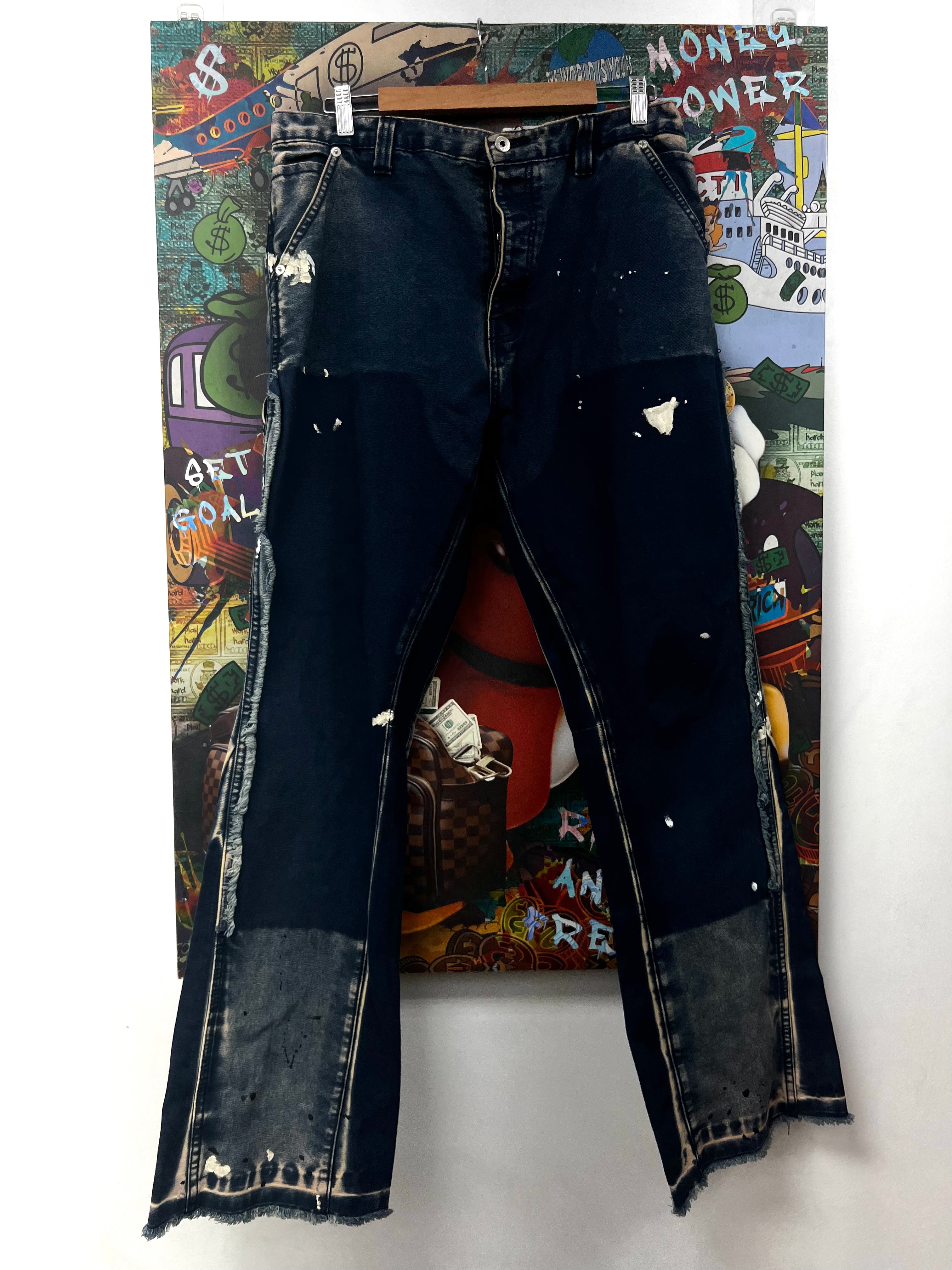 Gallery Dept Navy Paint Splatter Carpenter Jeans