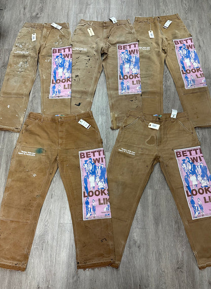 Better with Age "Looks Like You" Beige & Tan Jeans