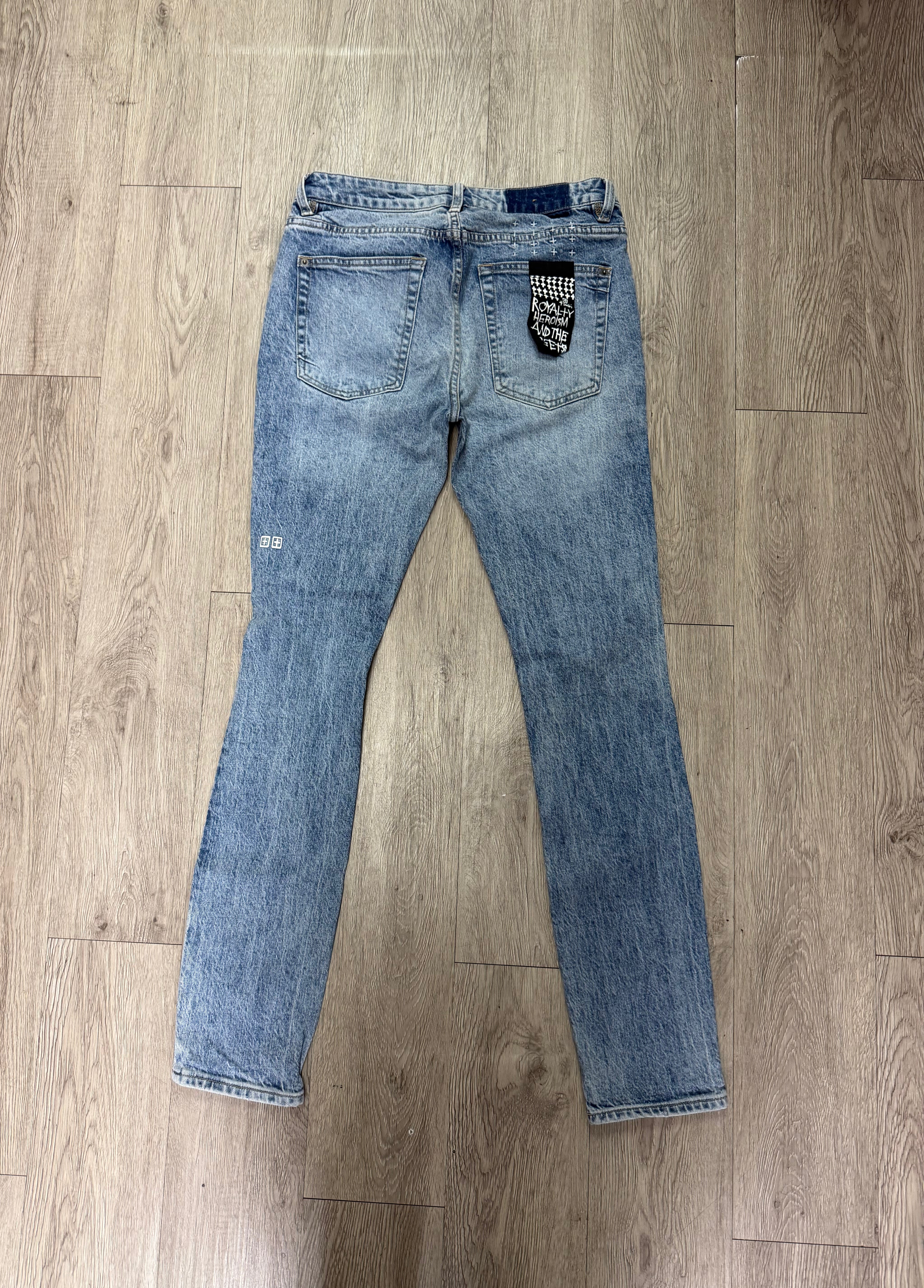 Ksubi Light Wash Knee Rip Jeans
