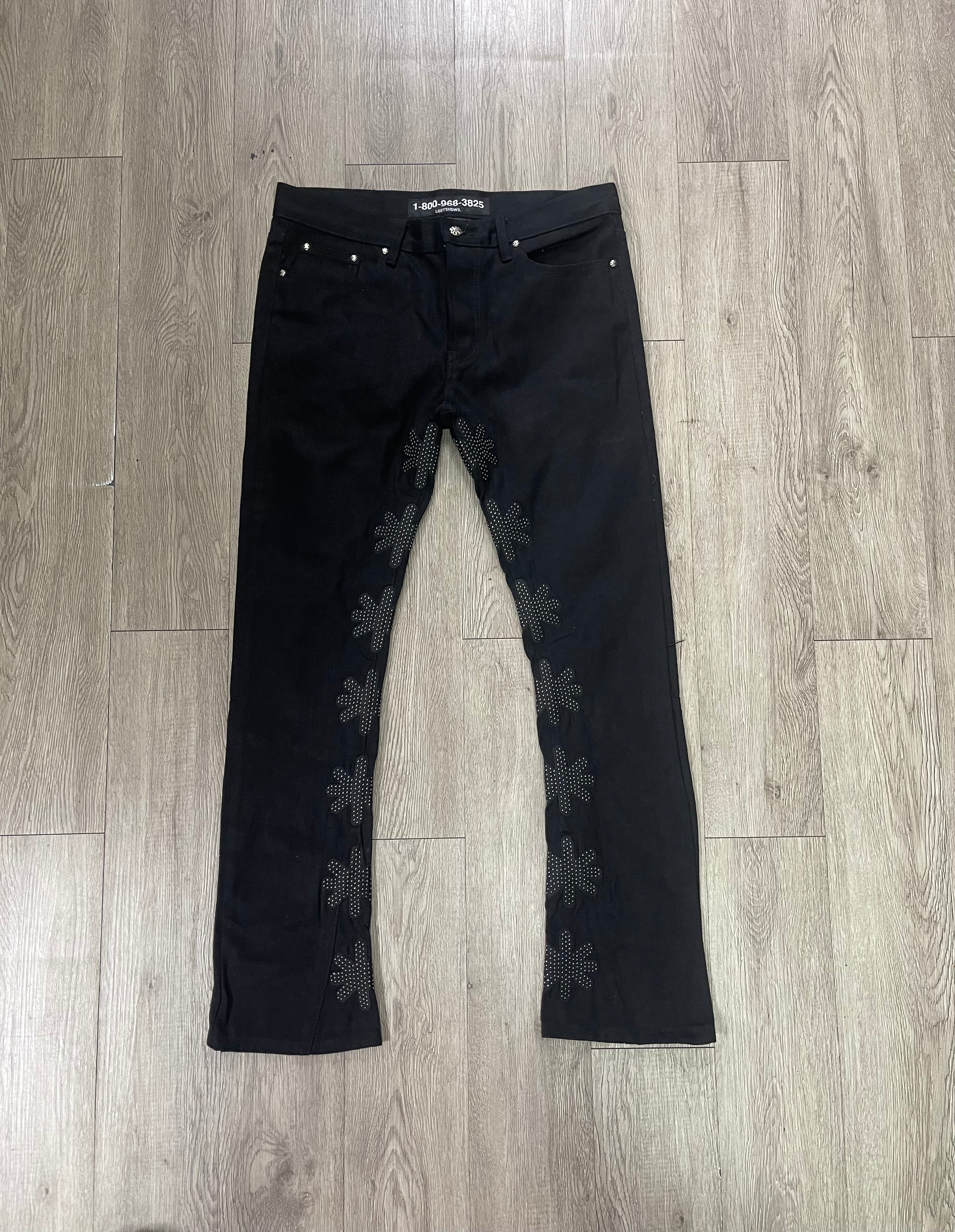 LOST SHDWS Black Studded Jeans