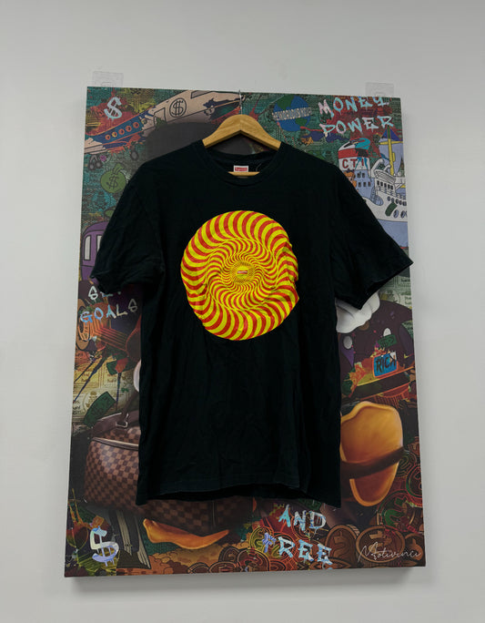 Supreme Circle Tee Yellow Red Used Large N/A