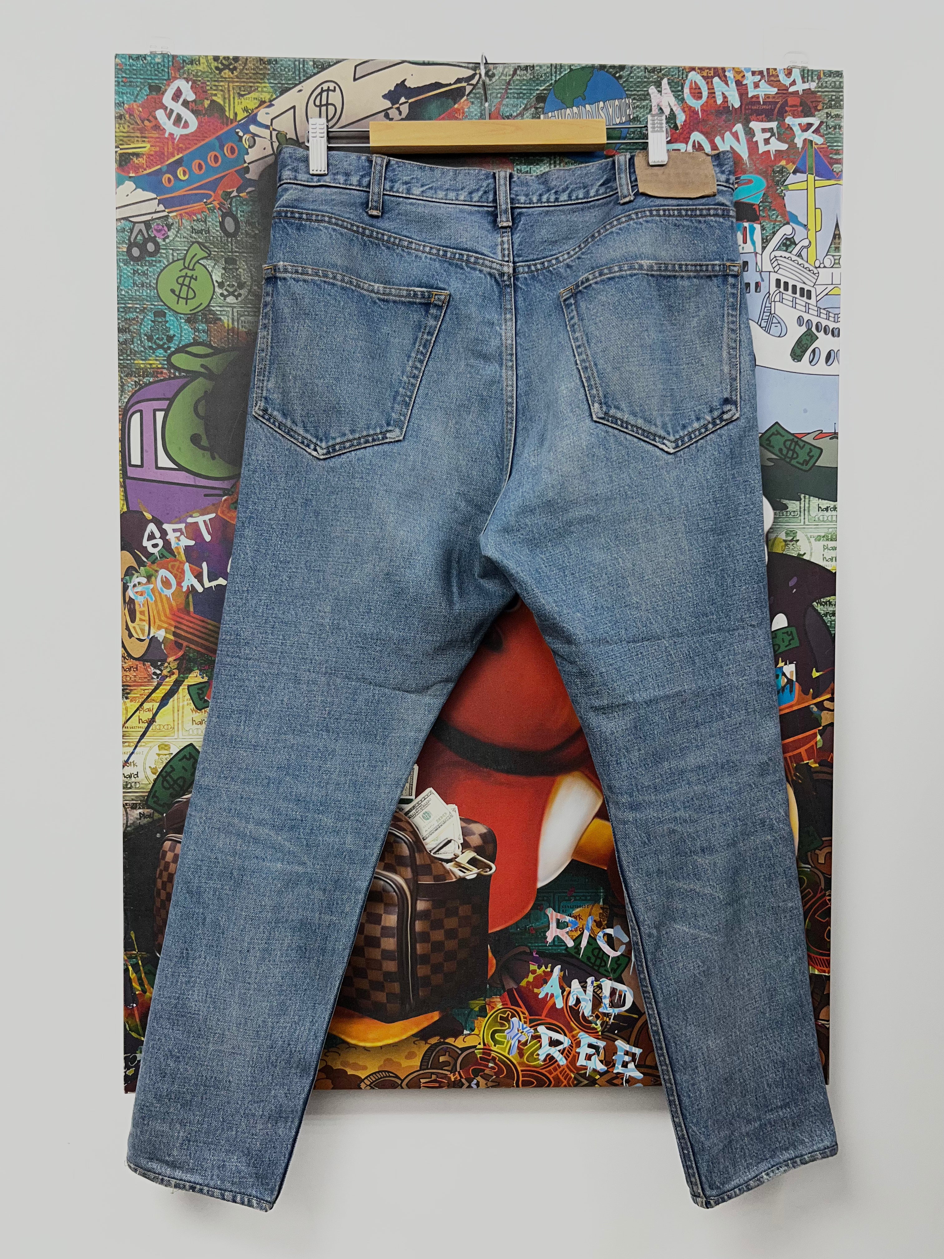 Celine Light Wash Slim Cut Jeans