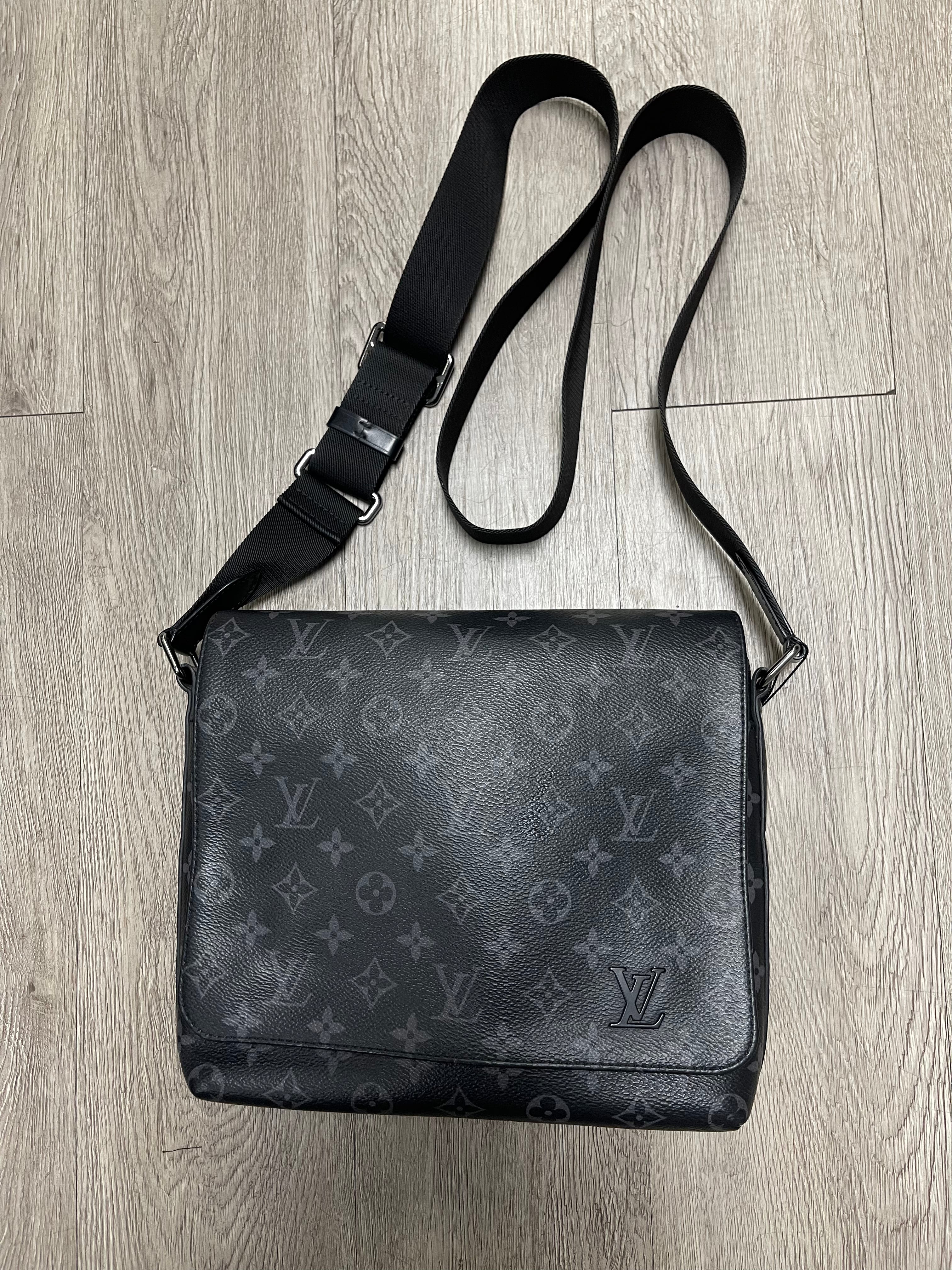 Louis Vuitton Black Monogram District Messenger Bag
