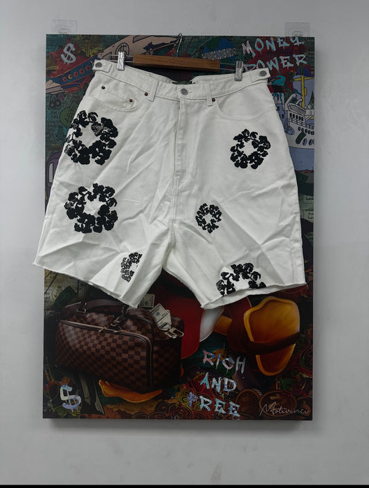 Denim Tears White Jean Shorts  Used XL