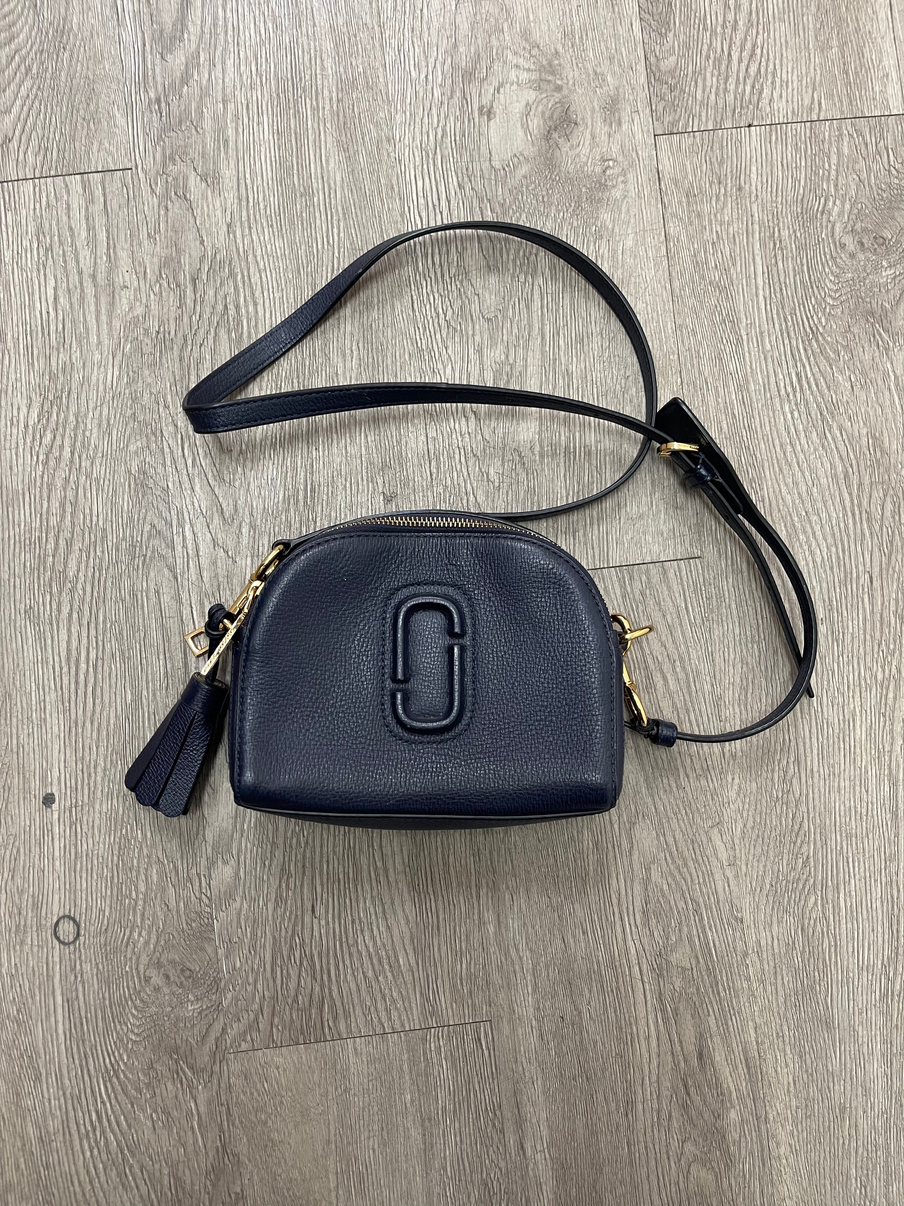 Marc Jacobs Navy Pebble Clover Shoulder Bag