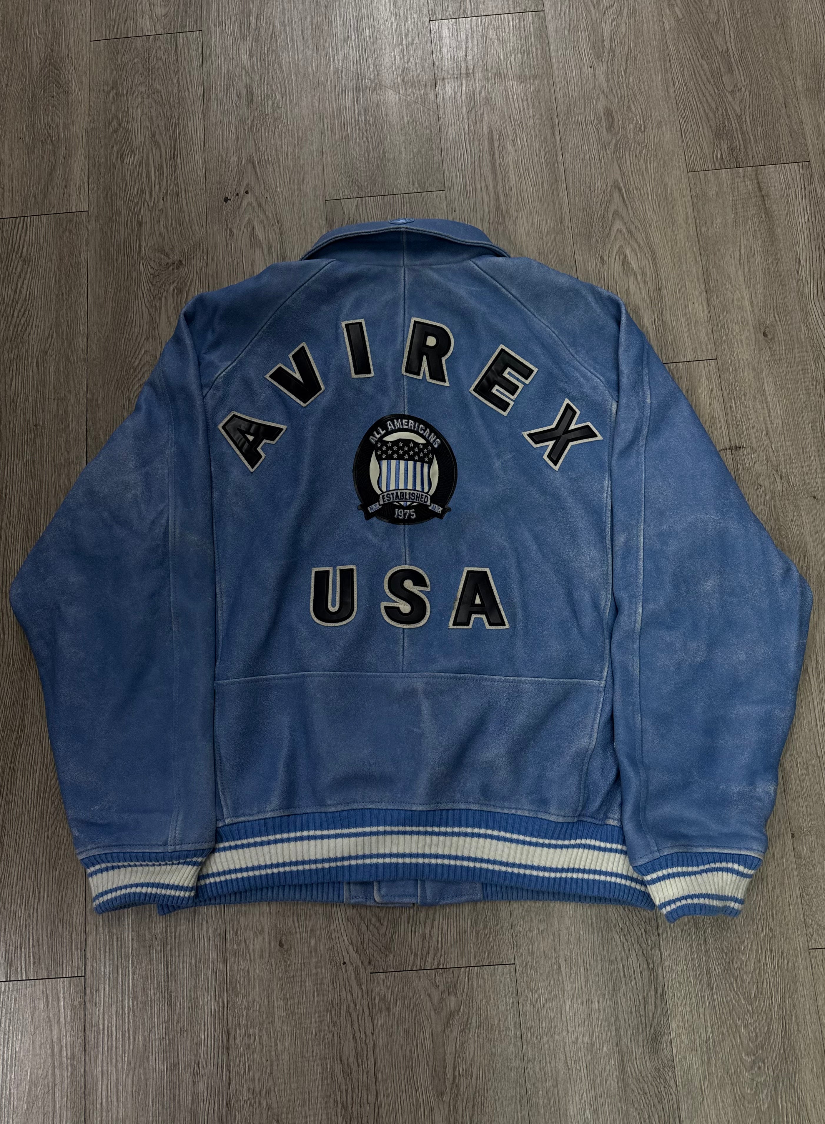Avirex Powder Blue Varsity Jacket