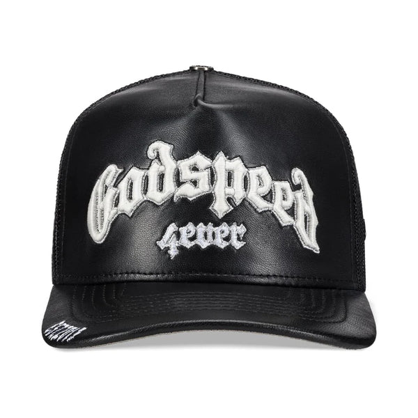 Godspeed "GS 4ever" Premium Leather Black Trucker Hat