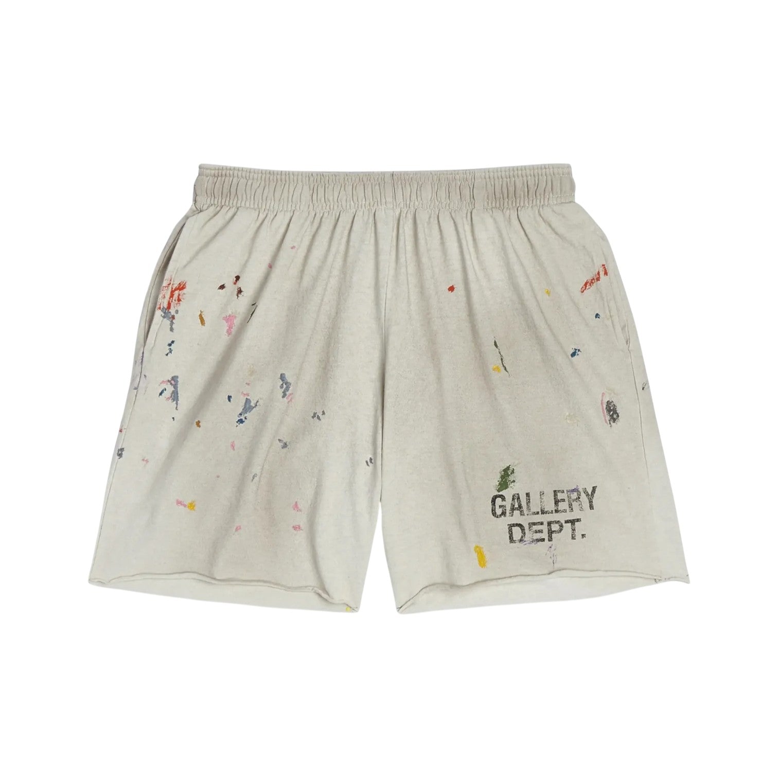 Gallery Dept. 'Insomnia Paint Splatter' White Shorts