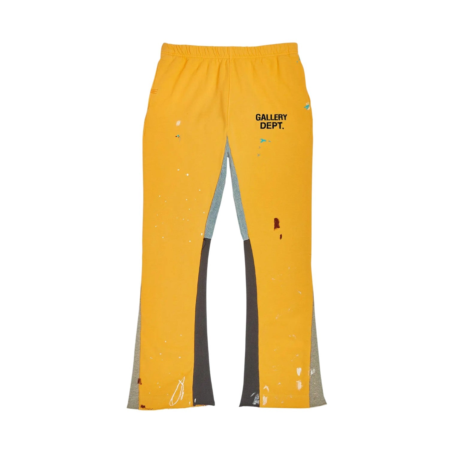 Gallery Dept 'GD Painted' Gold Flared Sweatpants