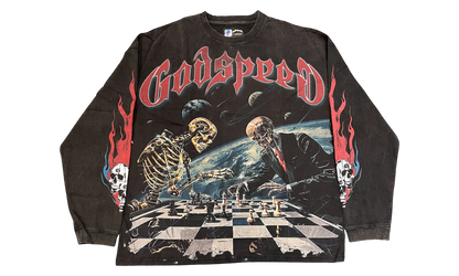 Godspeed 'Checkmate' LS Grey Wash Tee