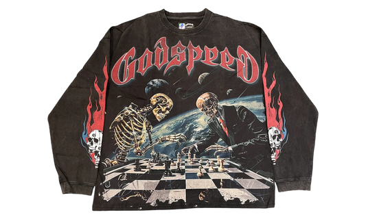 Godspeed 'Checkmate' LS Grey Wash Tee