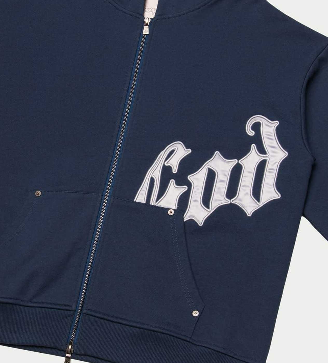 Godspeed OG Logo V2 BOOM Navy & Silver Hoodie