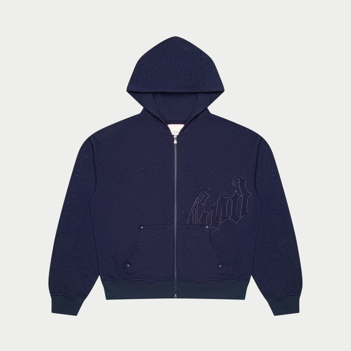 Godspeed OG Logo V2 Double Navy Hoodie