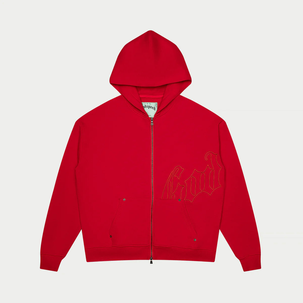 Godspeed OG Logo V2 Double Red Hoodie