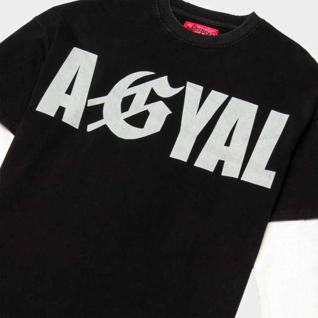 Godspeed "AGYAL" Layered Black Wash Tee