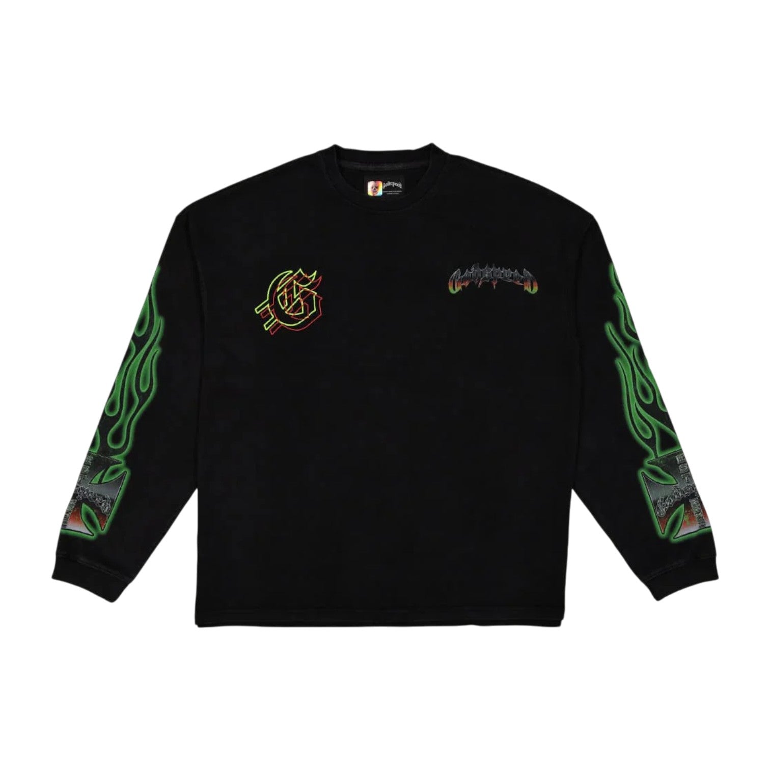Godspeed 'Biker Nation' Black Wash LS Tee